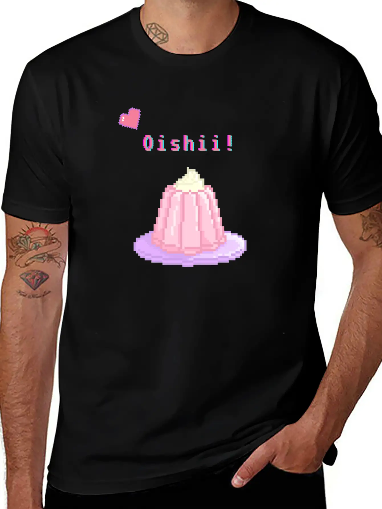 Kawaii Pixel Oishii Dream Dessert (jello) Timeless Short Sleeve Tee – Comfy And Minimalist Design