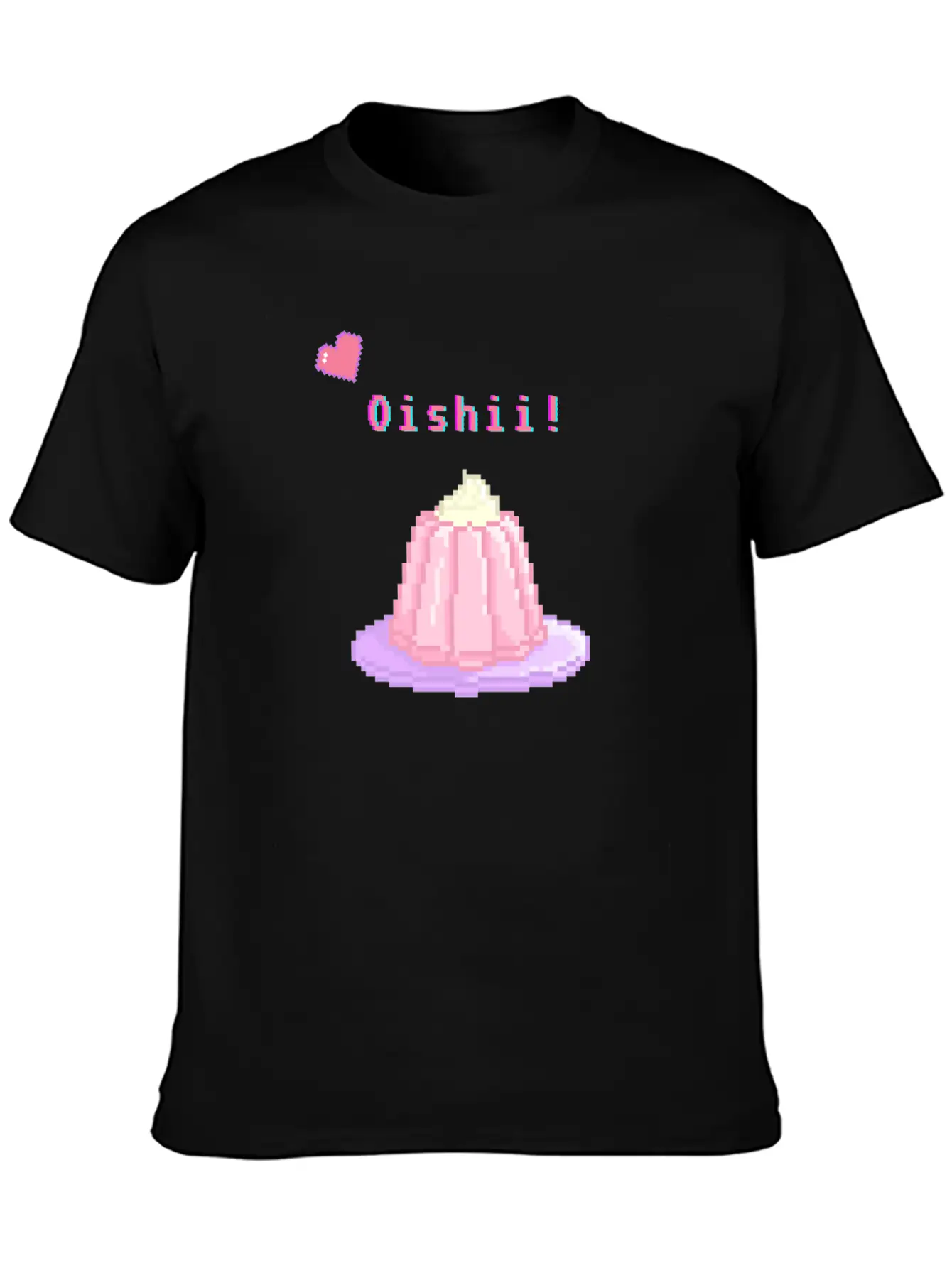 Kawaii Pixel Oishii Dream Dessert (jello) Timeless Short Sleeve Tee – Comfy And Minimalist Design