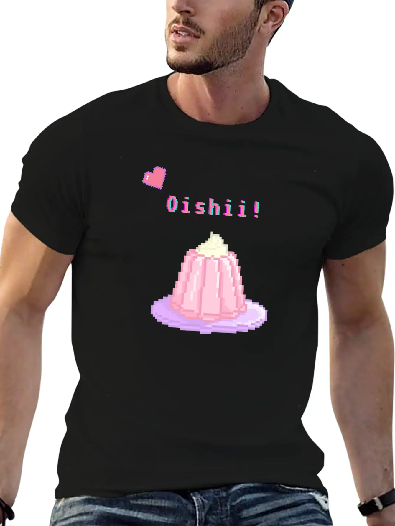 Kawaii Pixel Oishii Dream Dessert (jello) Timeless Short Sleeve Tee – Comfy And Minimalist Design