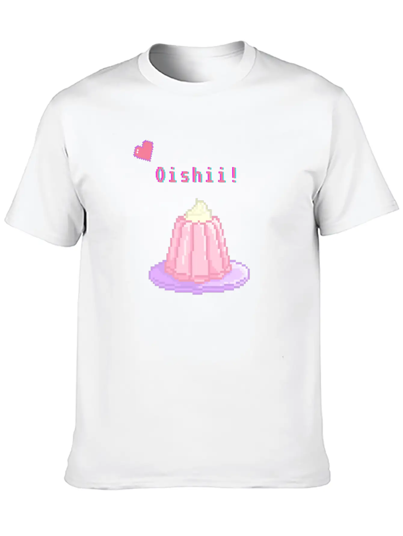 Kawaii Pixel Oishii Dream Dessert (jello) Timeless Short Sleeve Tee – Comfy And Minimalist Design
