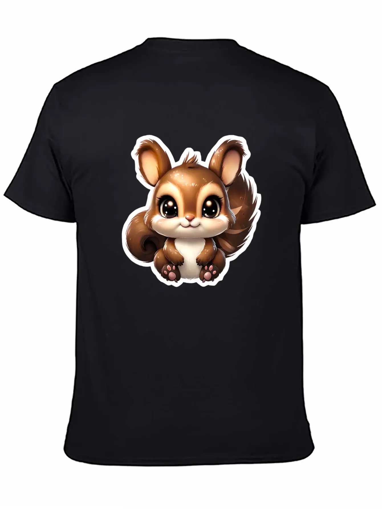 Kawaii Squirrel Comfortable Minimalist Graphic Tee – Summer Style Essential