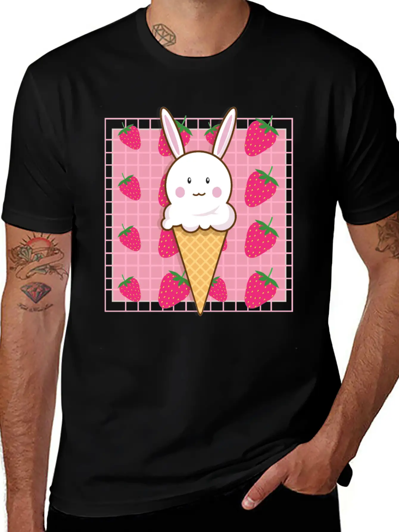 Kawaii Straw Essential Unisex Summer Tee – Soft Cotton Casual Fit