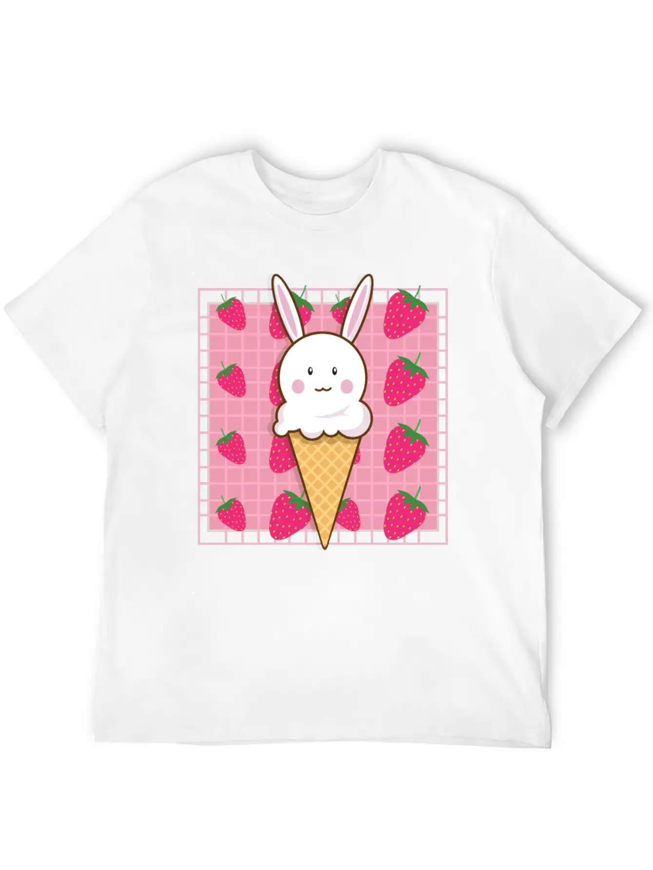 Kawaii Straw Essential Unisex Summer Tee – Soft Cotton Casual Fit