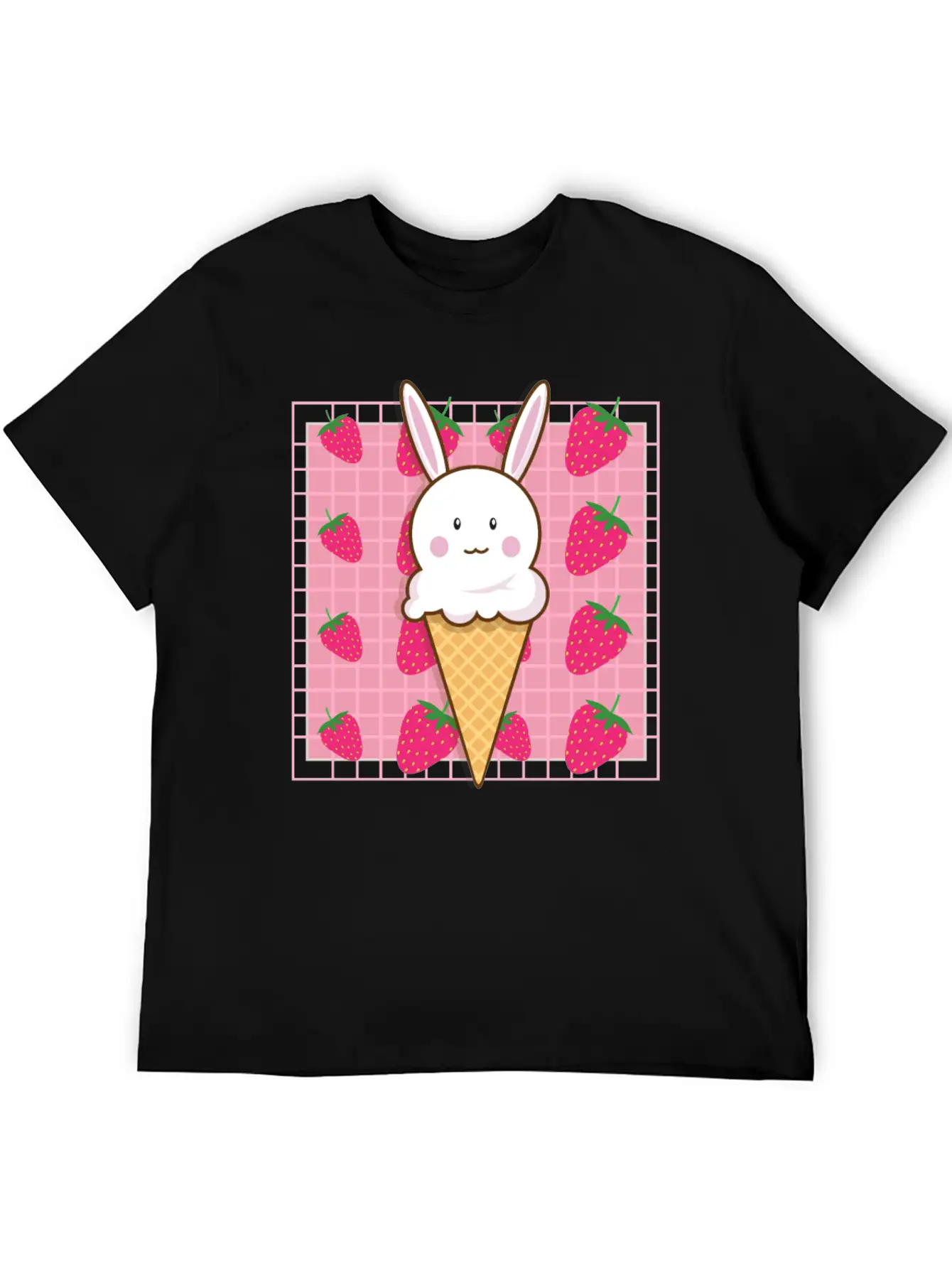 Kawaii Straw Essential Unisex Summer Tee – Soft Cotton Casual Fit