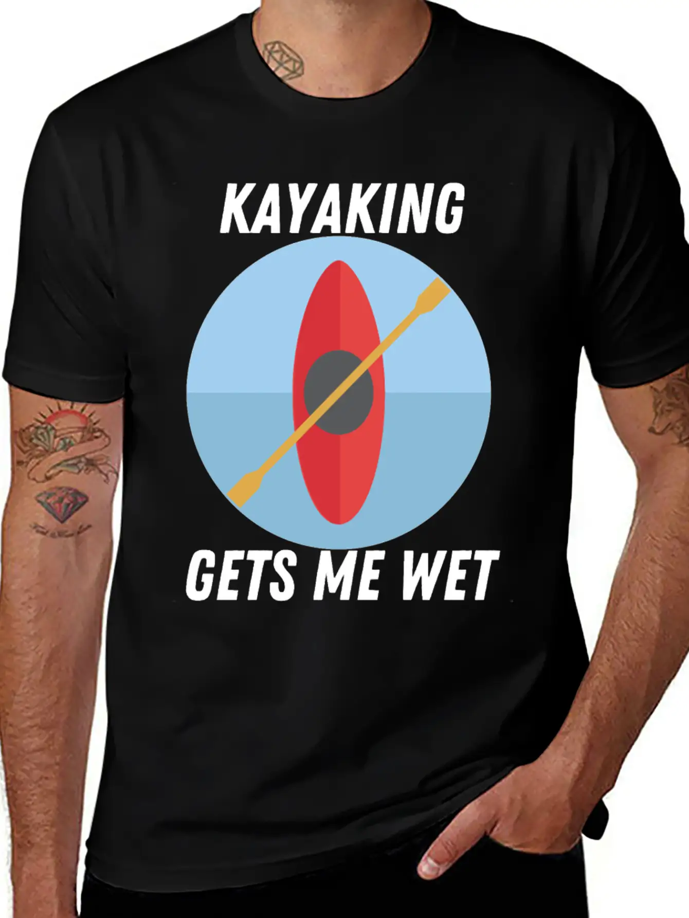 Kayaking Gets Me Wet Classic T Shirt Unisex Short Sleeve Soft Cotton T-Shirt – Casual Everyday Wear