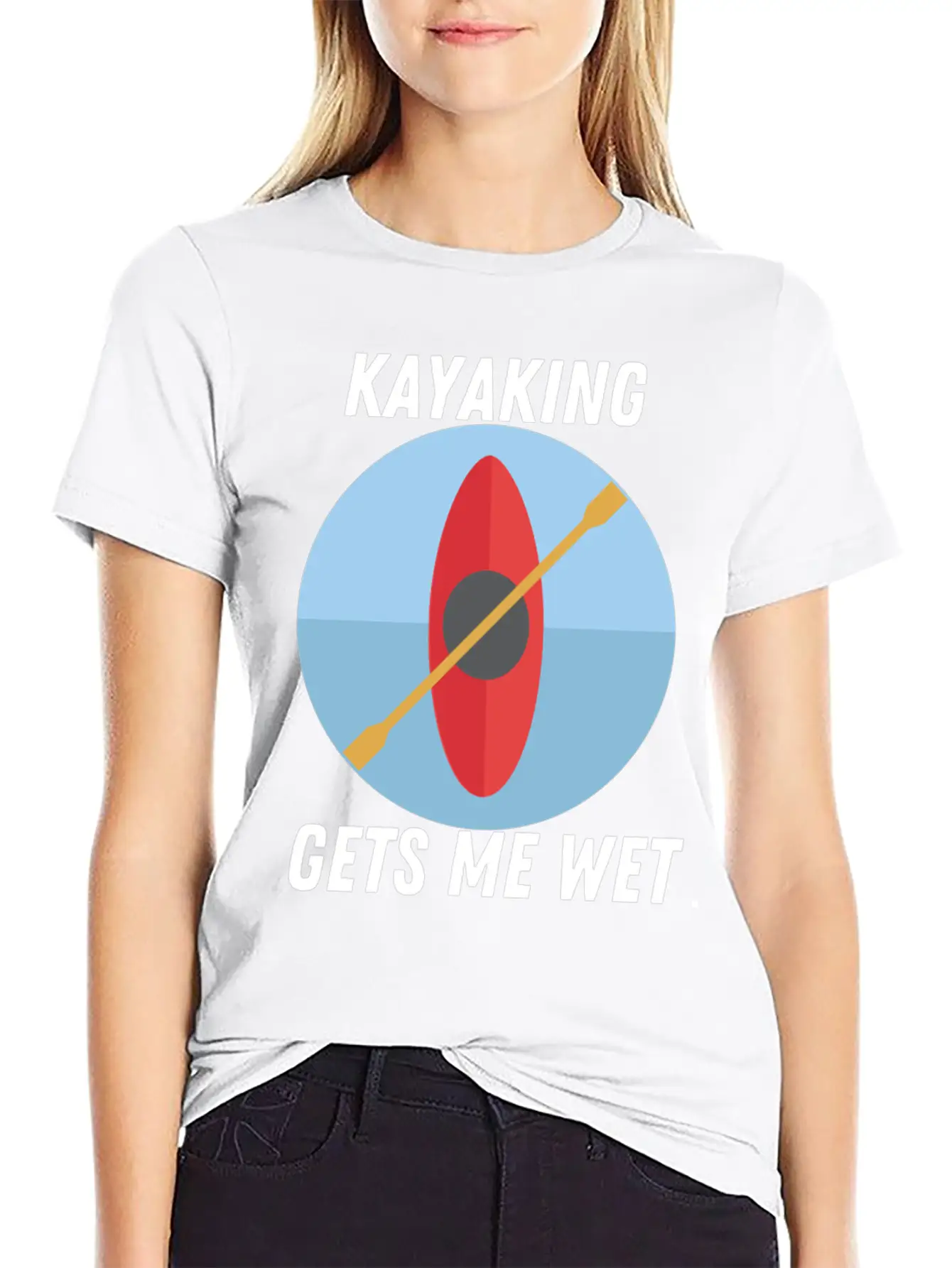Kayaking Gets Me Wet Classic T Shirt Unisex Short Sleeve Soft Cotton T-Shirt – Casual Everyday Wear
