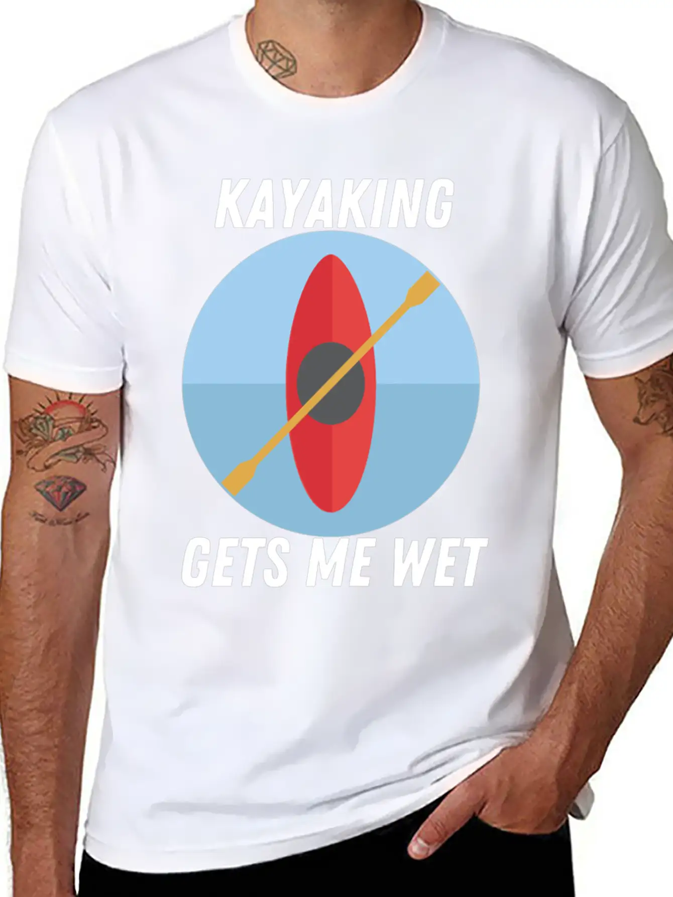 Kayaking Gets Me Wet Classic T Shirt Unisex Short Sleeve Soft Cotton T-Shirt – Casual Everyday Wear