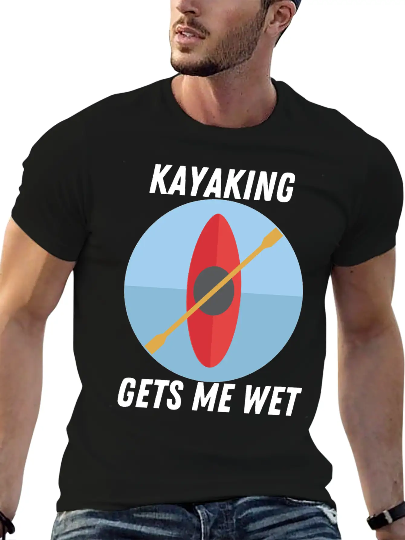 Kayaking Gets Me Wet Classic T Shirt Unisex Short Sleeve Soft Cotton T-Shirt – Casual Everyday Wear