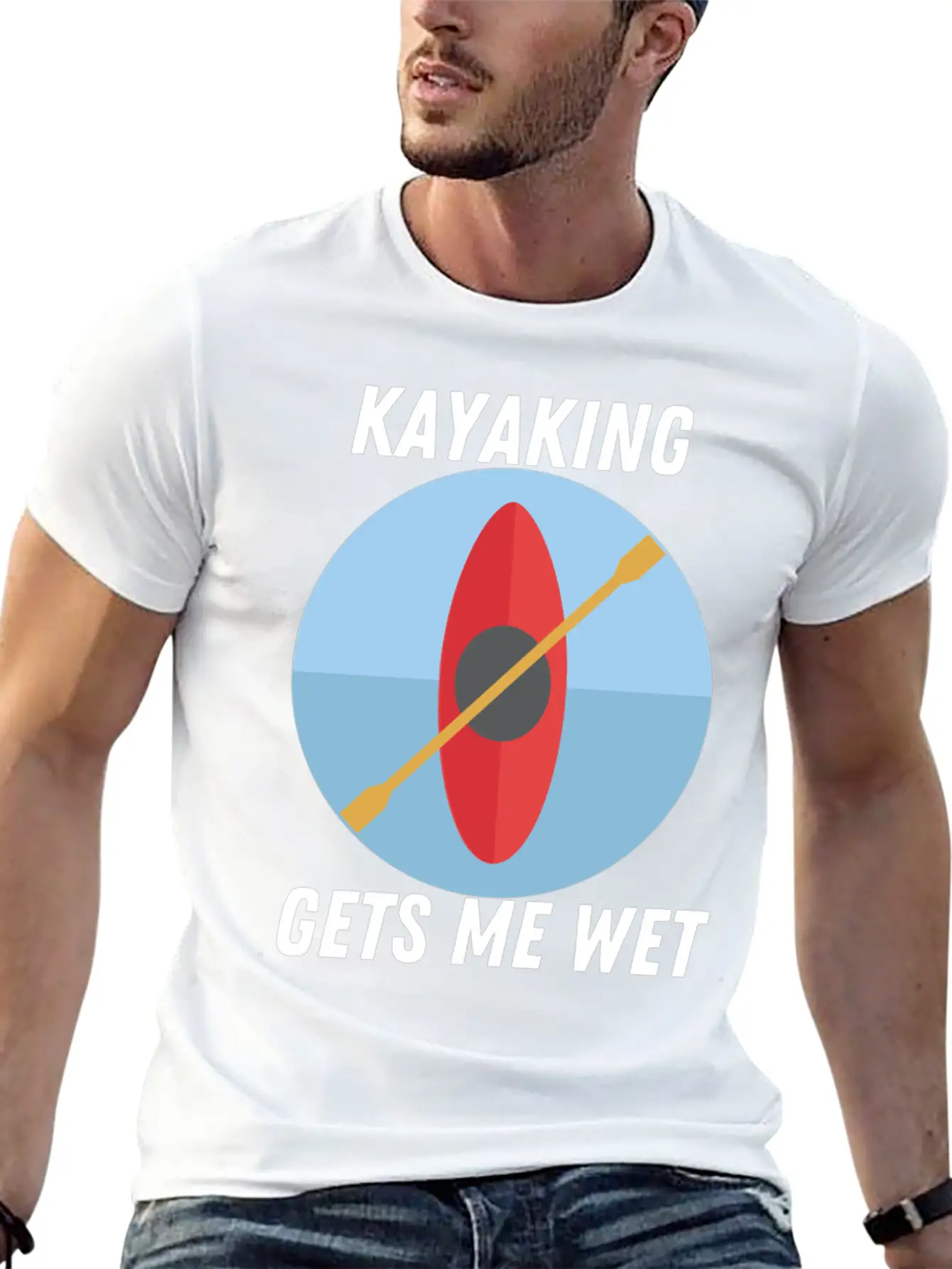 Kayaking Gets Me Wet Classic T Shirt Unisex Short Sleeve Soft Cotton T-Shirt – Casual Everyday Wear