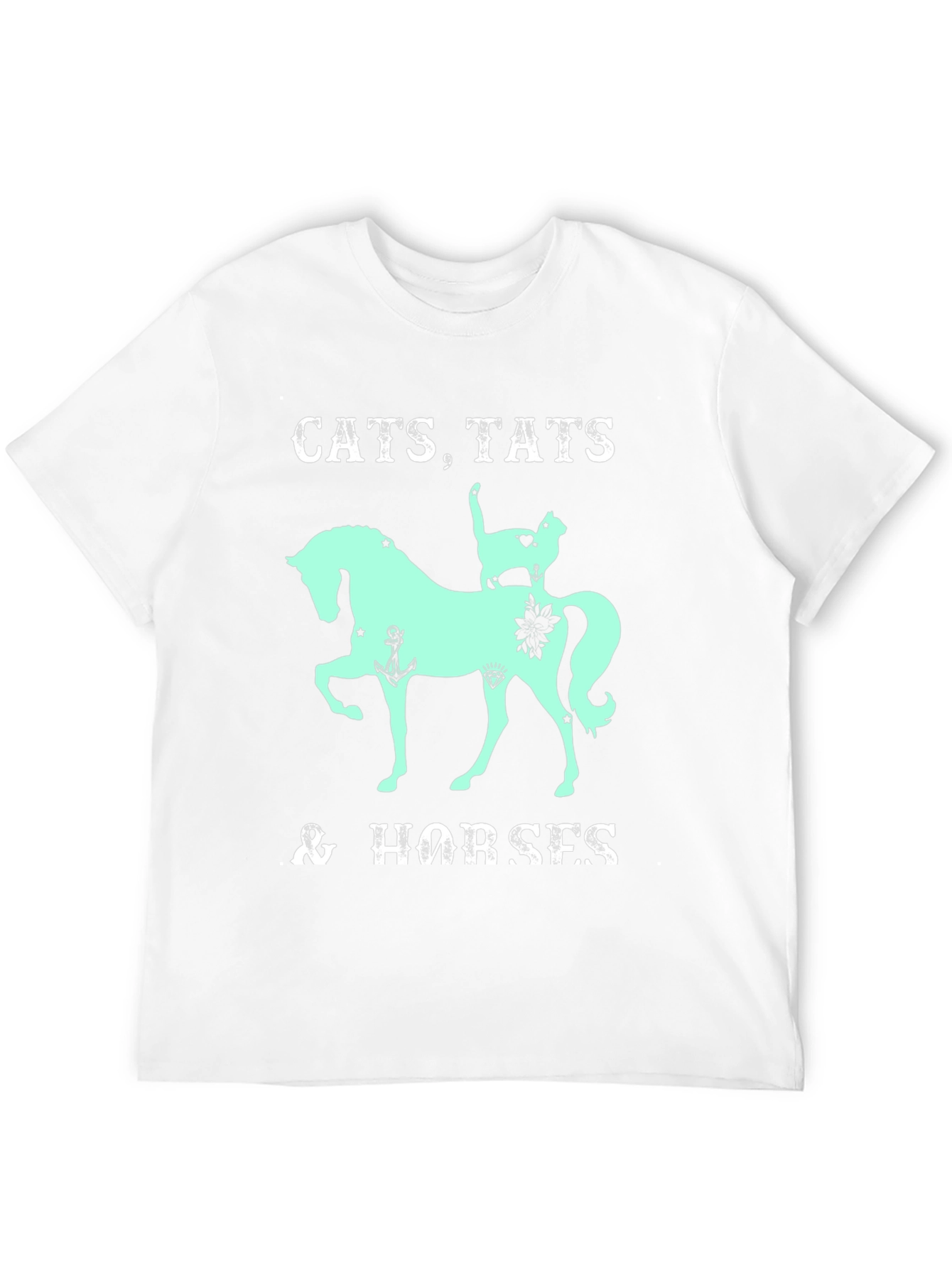 Cats Tats & Horses Graphic T-Shirt