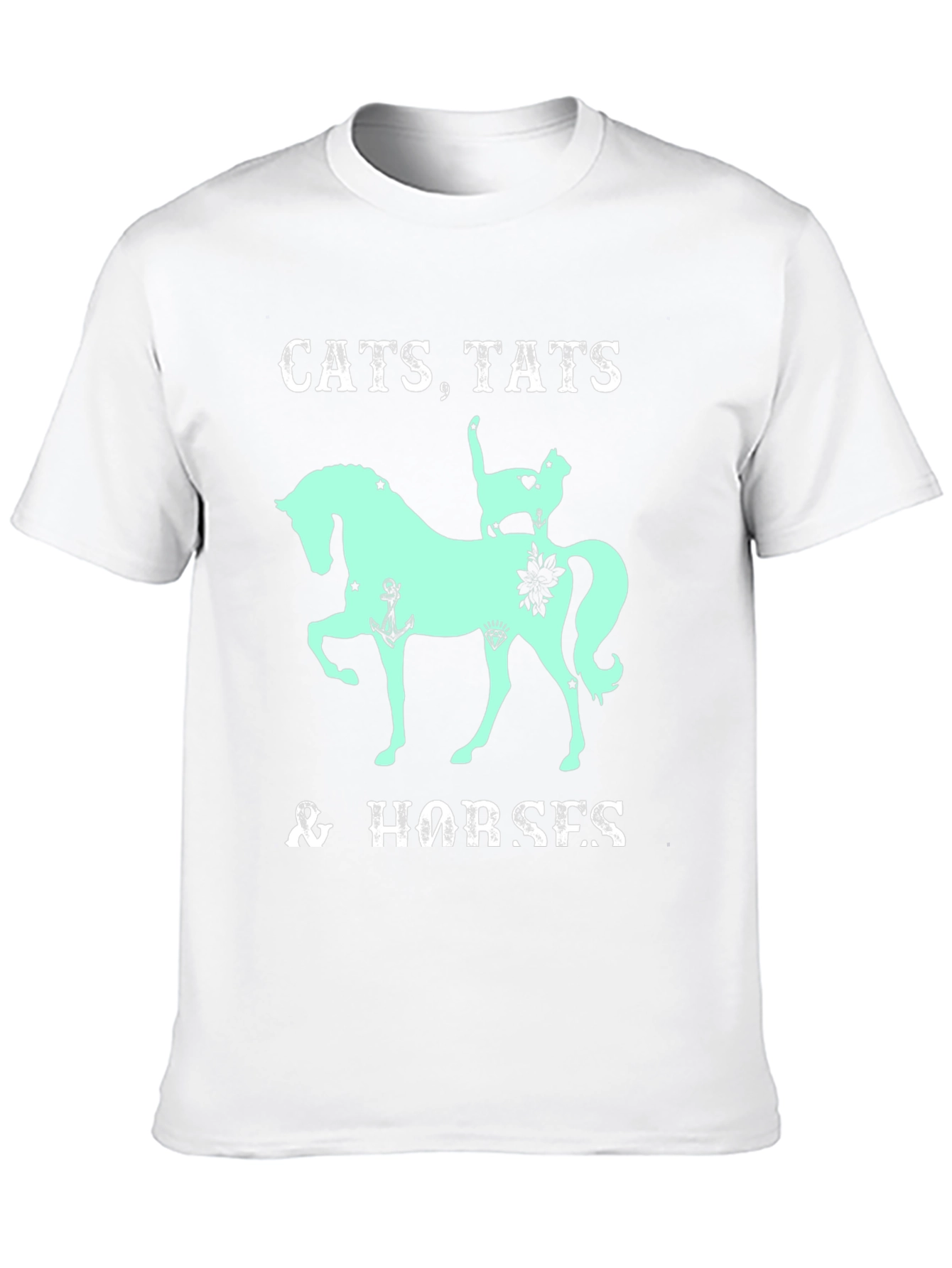 Cats Tats & Horses Graphic T-Shirt