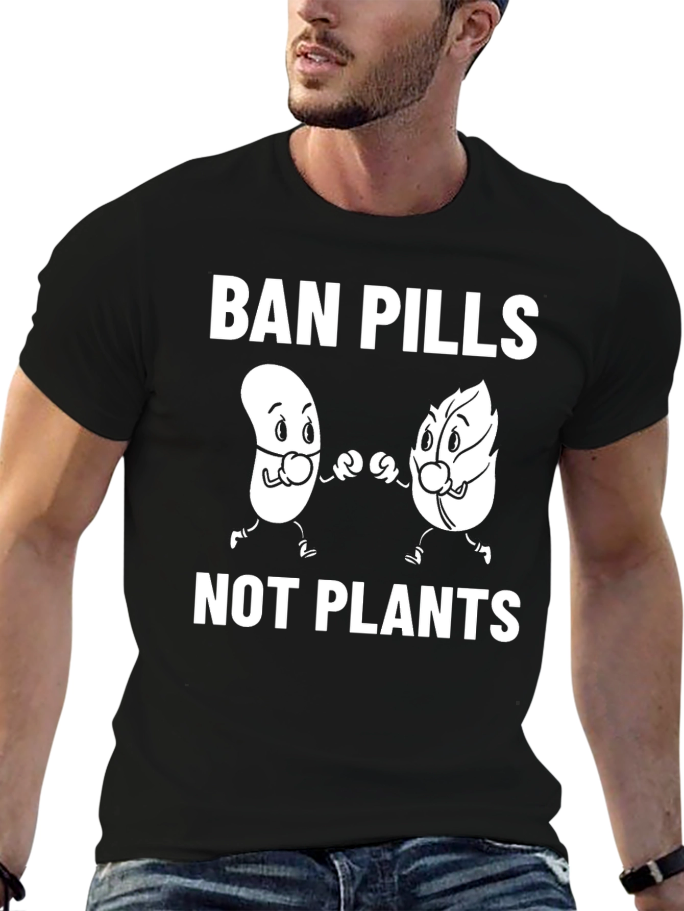 Ban Pills Not Plants Graphic Tee