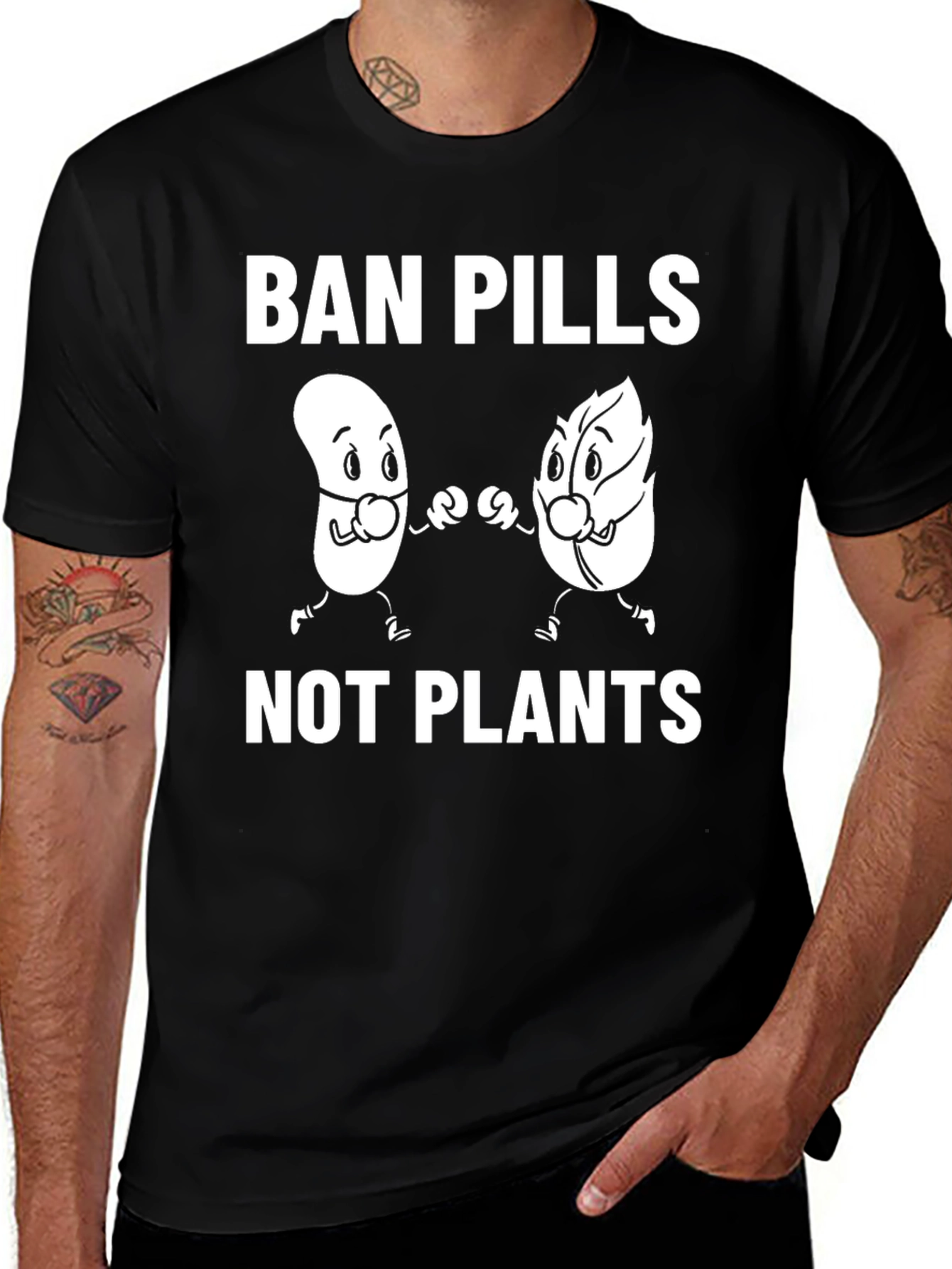 Ban Pills Not Plants Graphic Tee