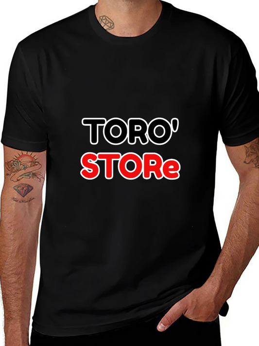 TORO STORE Black Graphic Tee - Modern Streetwear