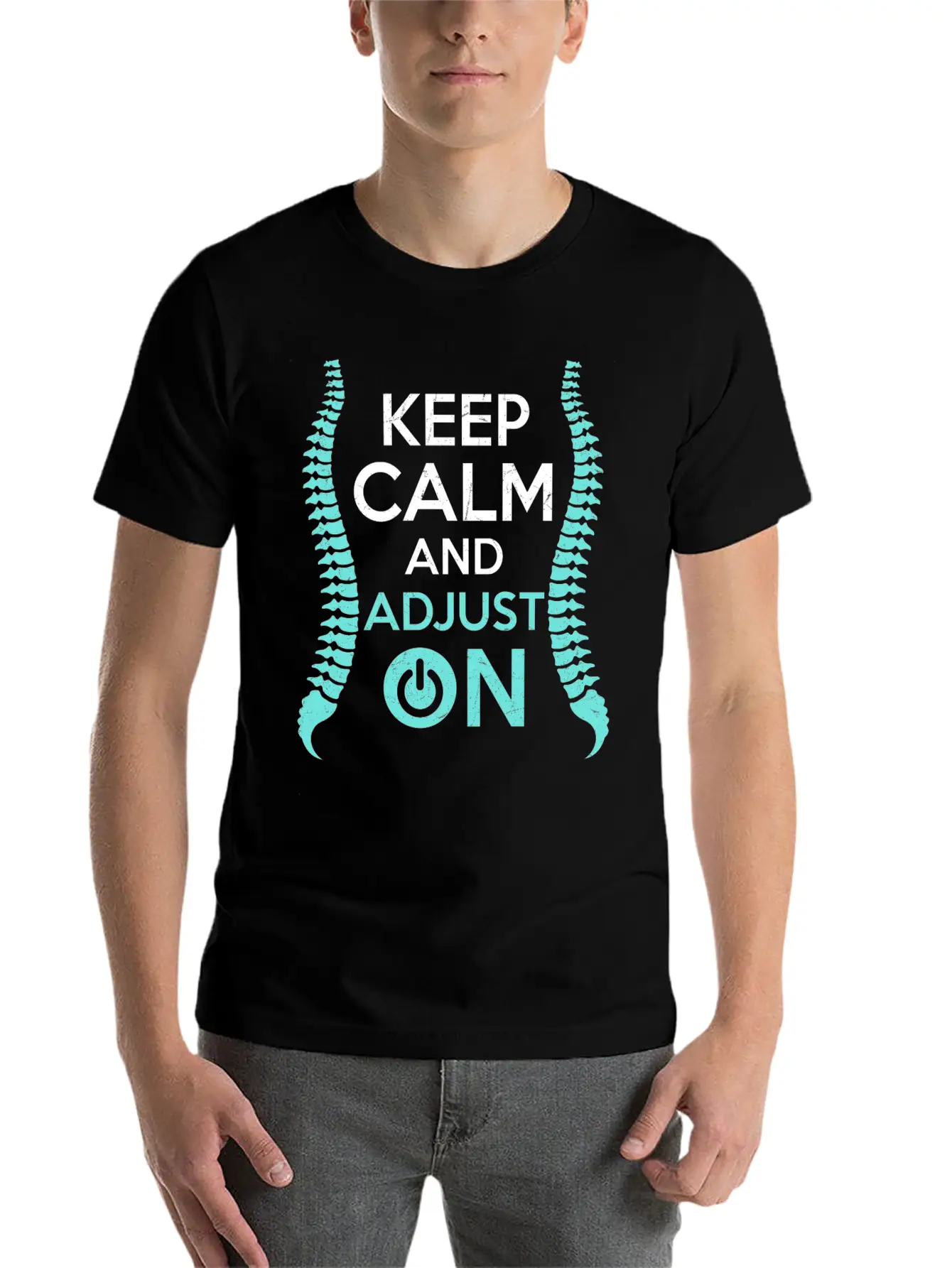 Keep Calm And Adjust On Chiropractor Chiropractic Unisex Casual T-Shirt – Clean Design For Daily Comfort
