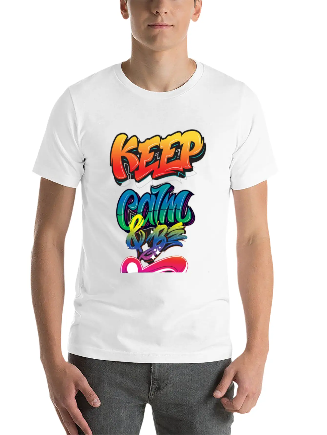 Keep Calm And Be Free Essential Unisex Summer Tee – Soft Cotton Casual Fit