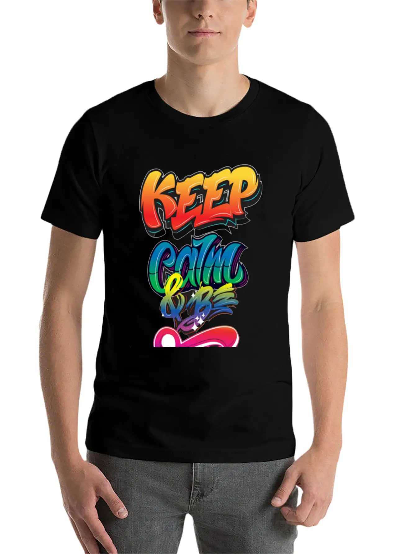 Keep Calm And Be Free Essential Unisex Summer Tee – Soft Cotton Casual Fit