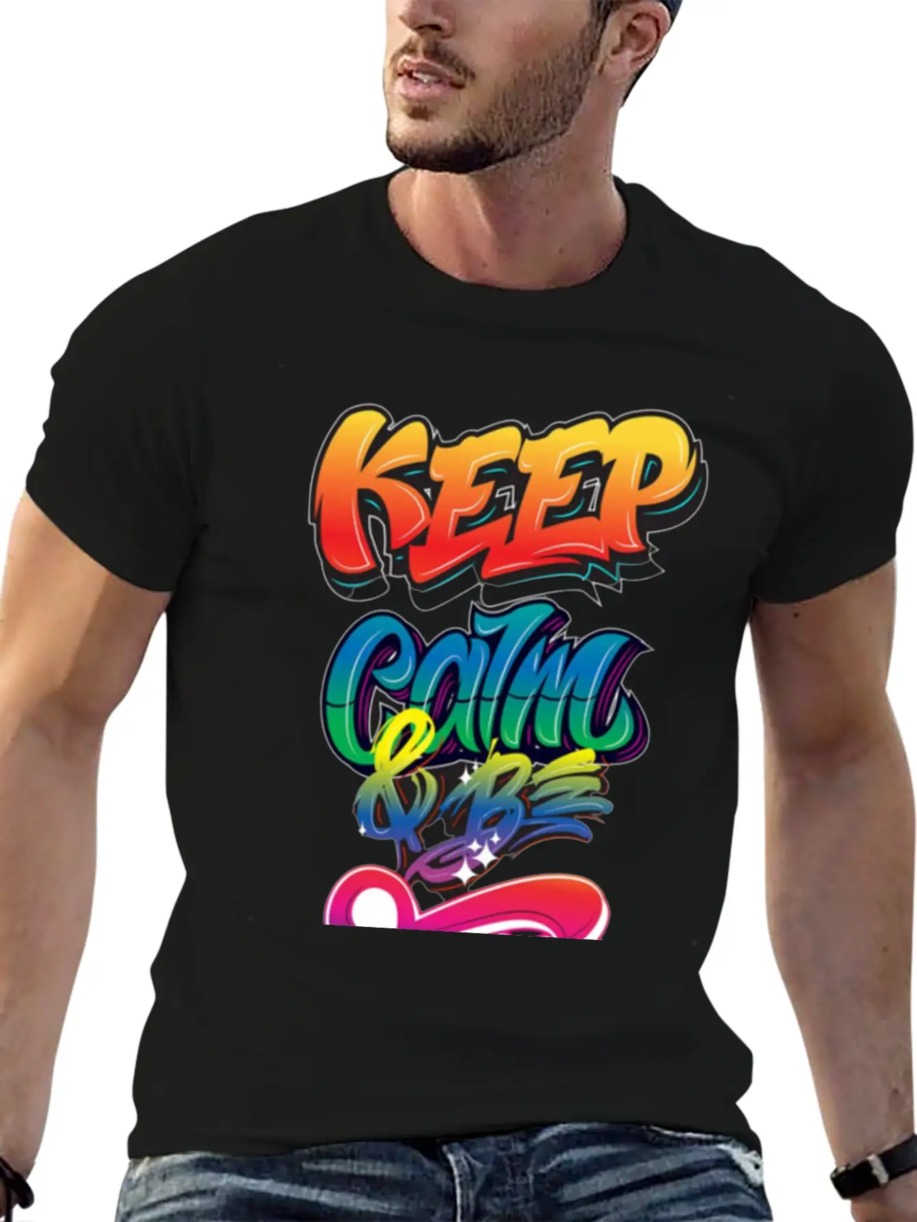 Keep Calm And Be Free Essential Unisex Summer Tee – Soft Cotton Casual Fit