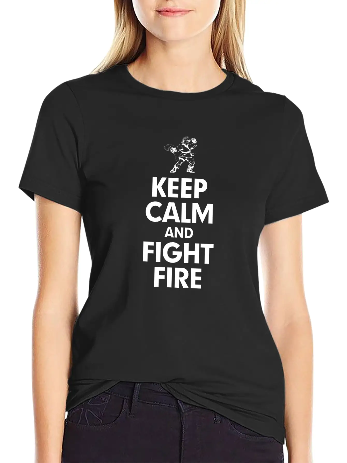 KEEP CALM AND FIGHT FIRE Timeless Short Sleeve Tee – Comfy And Minimalist Design