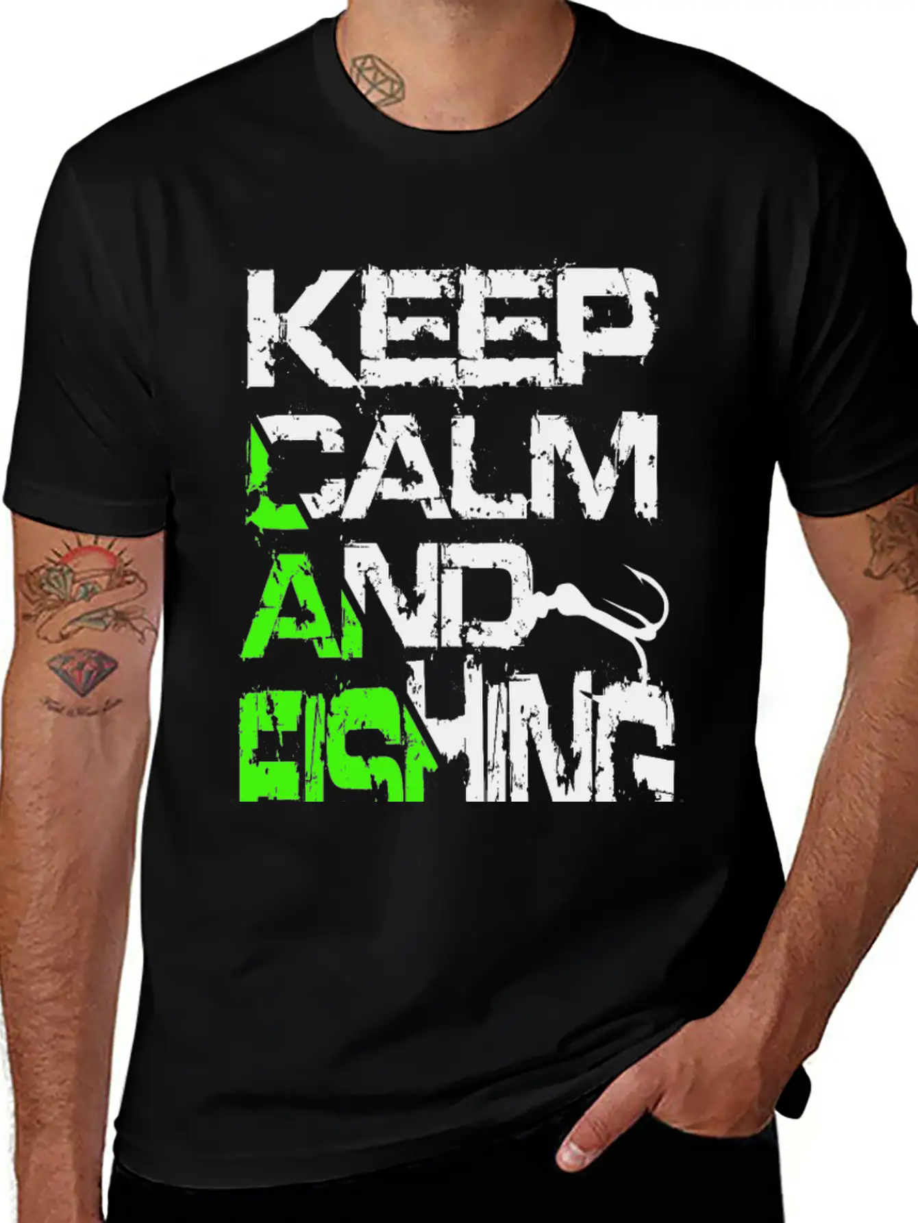 Keep Calm And Fishing Basic Graphic T-Shirt – Daily Comfort In Soft Cotton