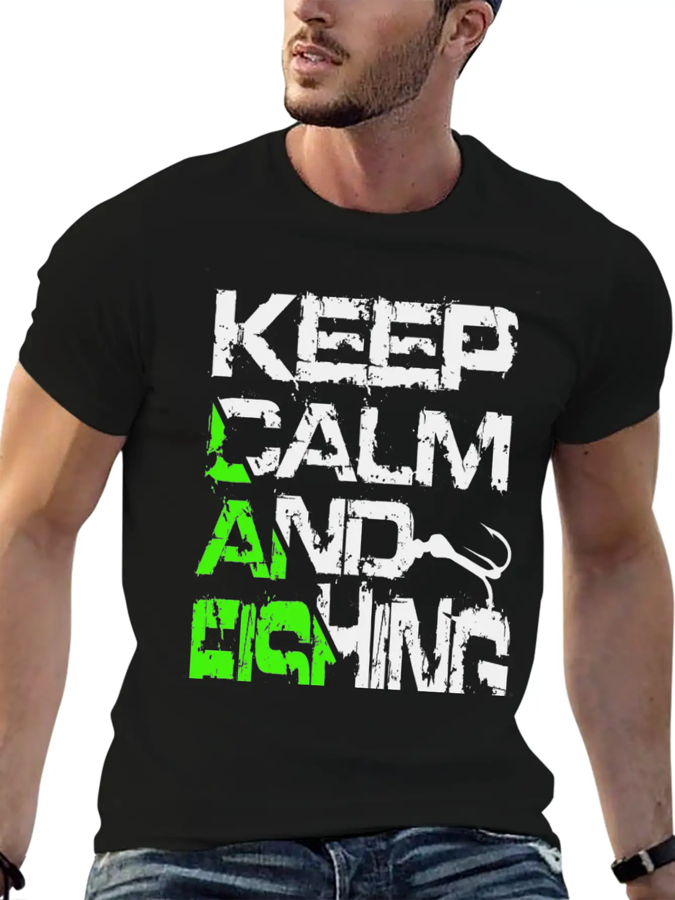 Keep Calm And Fishing Basic Graphic T-Shirt – Daily Comfort In Soft Cotton