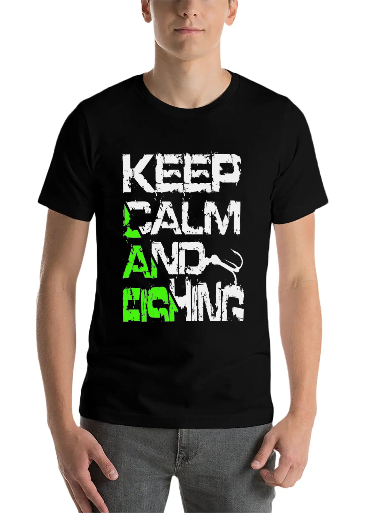 Keep Calm And Fishing Basic Graphic T-Shirt – Daily Comfort In Soft Cotton