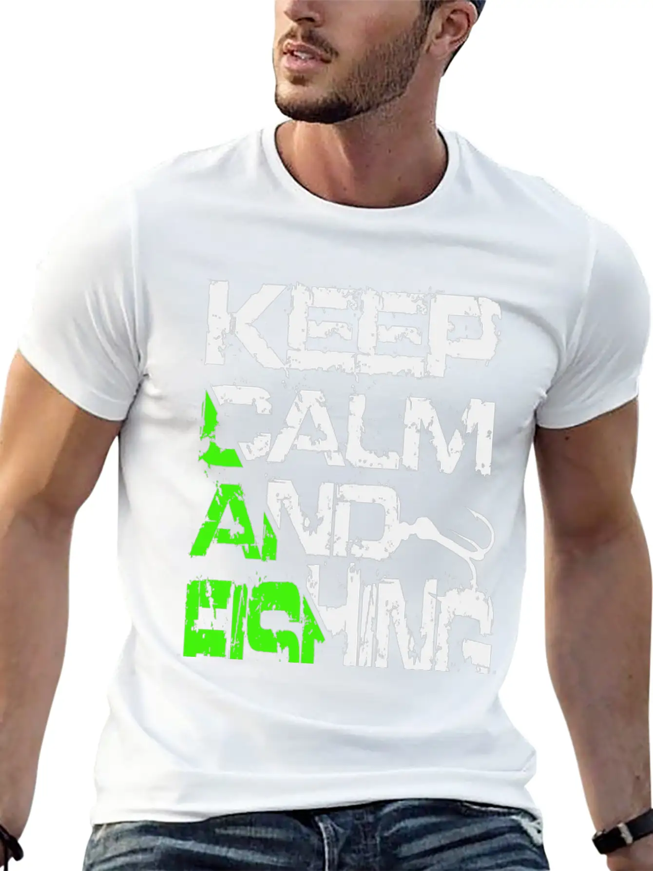 Keep Calm And Fishing Basic Graphic T-Shirt – Daily Comfort In Soft Cotton