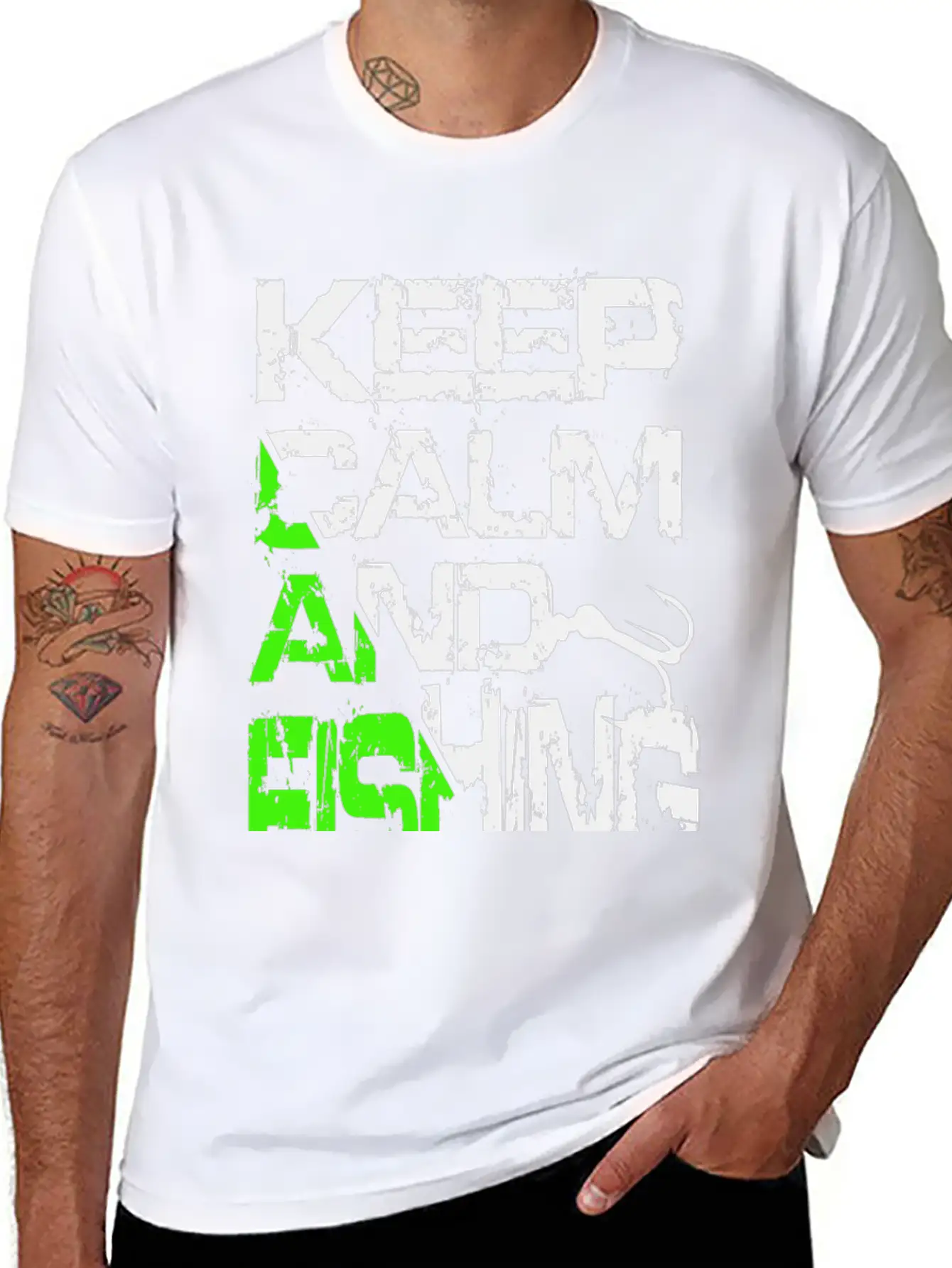 Keep Calm And Fishing Basic Graphic T-Shirt – Daily Comfort In Soft Cotton