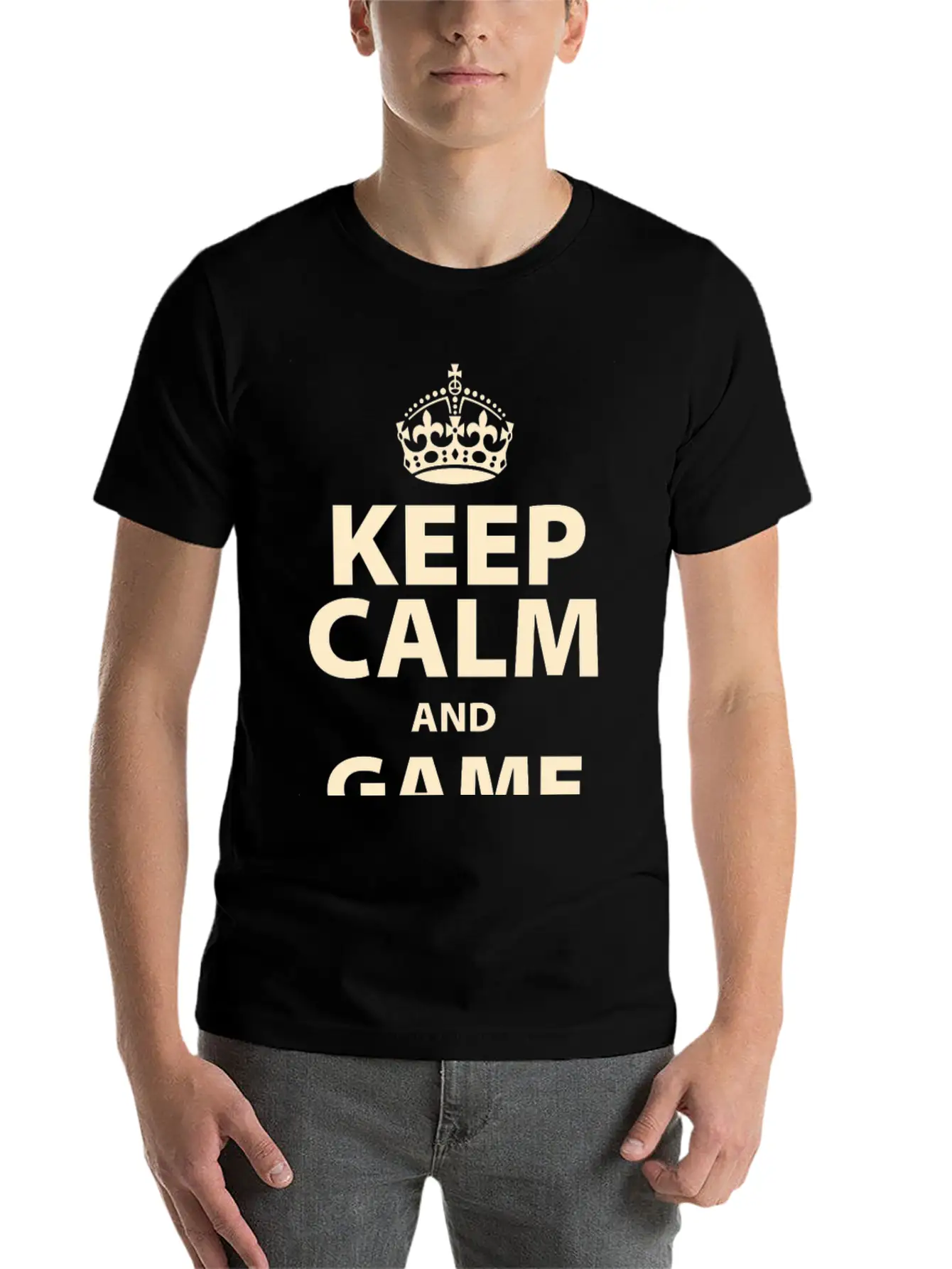 Keep Calm And Game On Unisex Short Sleeve Soft Cotton T-Shirt – Casual Everyday Wear