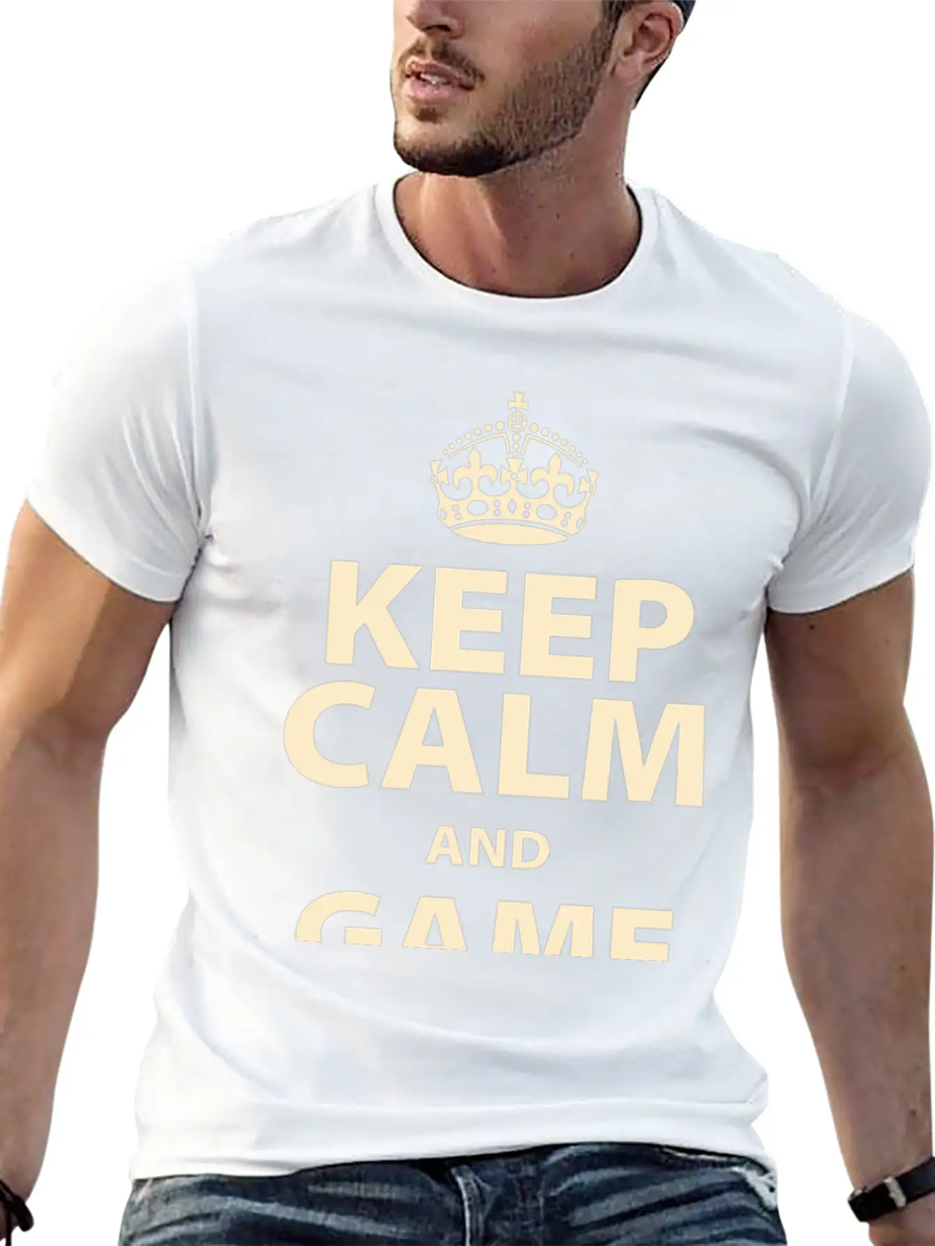 Keep Calm And Game On Unisex Short Sleeve Soft Cotton T-Shirt – Casual Everyday Wear