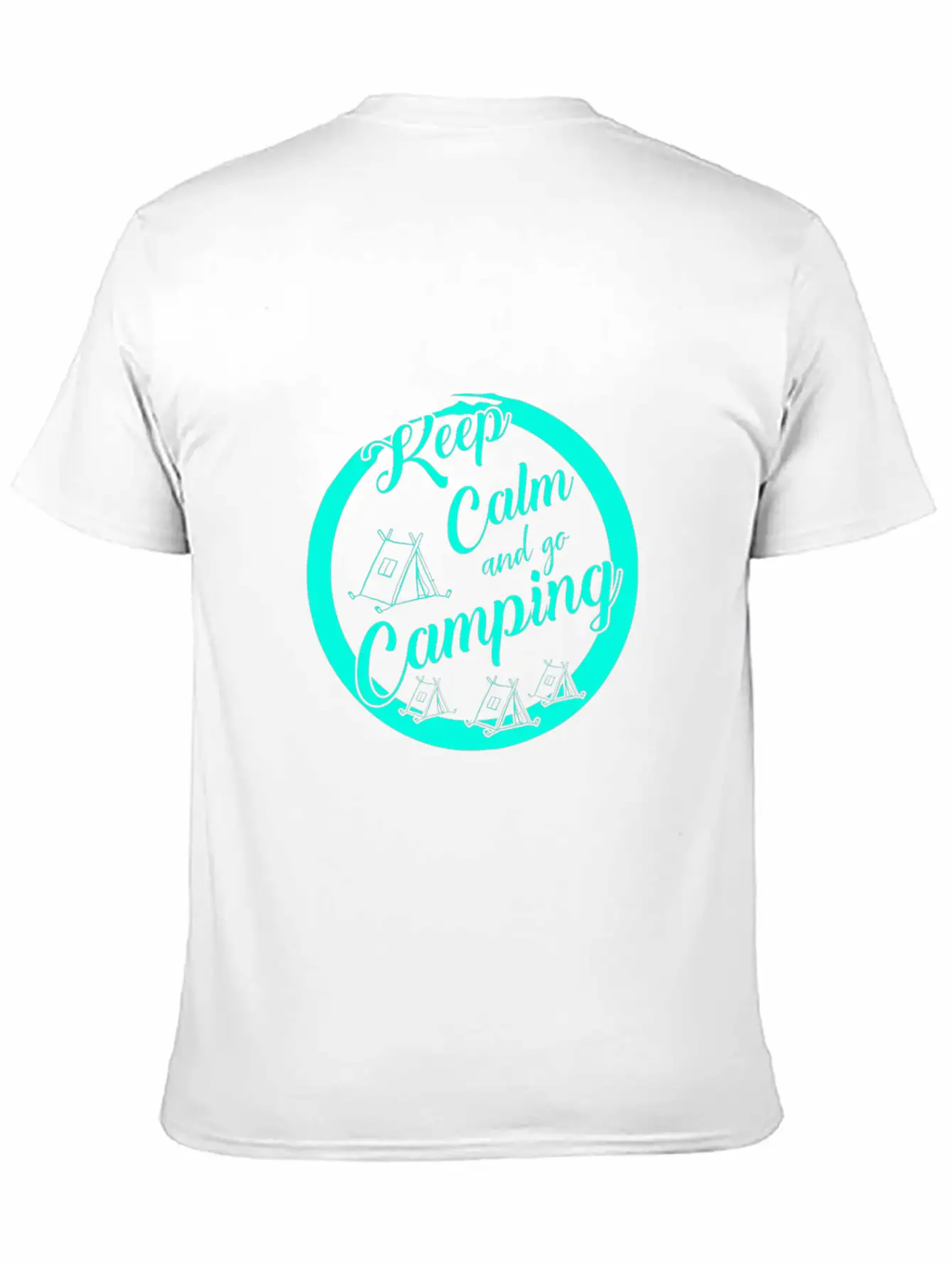 Keep Calm And Go Camping Unisex Short Sleeve Soft Cotton T-Shirt – Casual Everyday Wear