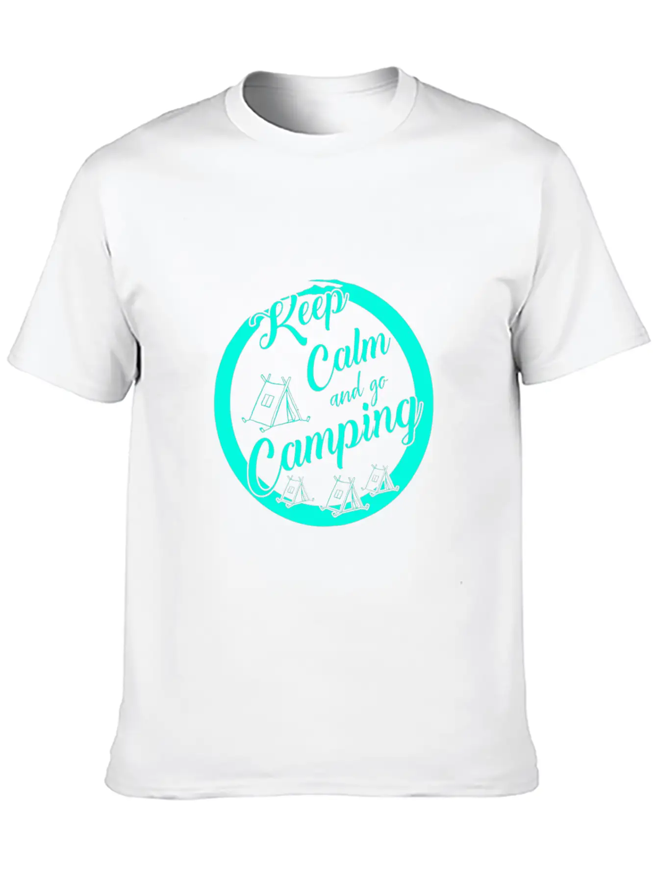 Keep Calm And Go Camping Unisex Short Sleeve Soft Cotton T-Shirt – Casual Everyday Wear