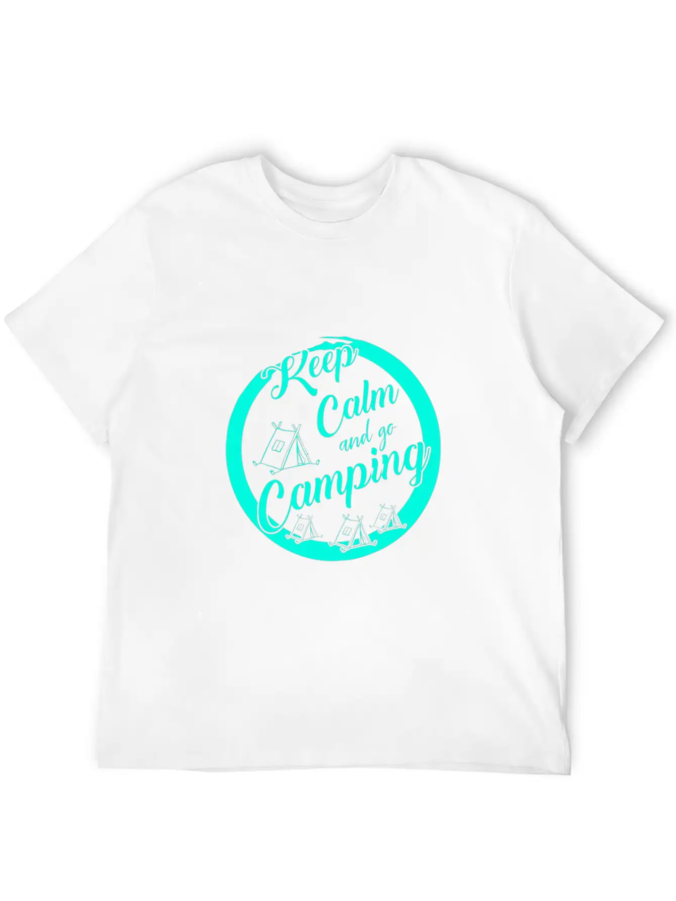 Keep Calm And Go Camping Unisex Short Sleeve Soft Cotton T-Shirt – Casual Everyday Wear