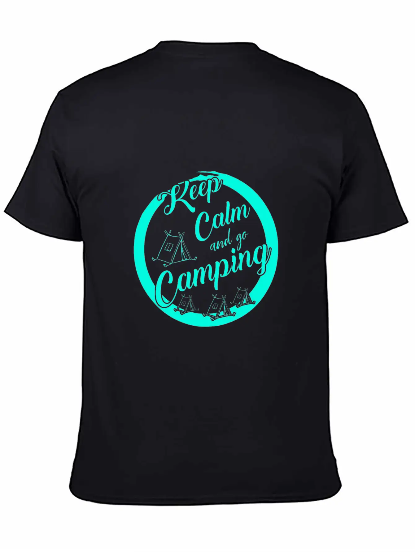 Keep Calm And Go Camping Unisex Short Sleeve Soft Cotton T-Shirt – Casual Everyday Wear
