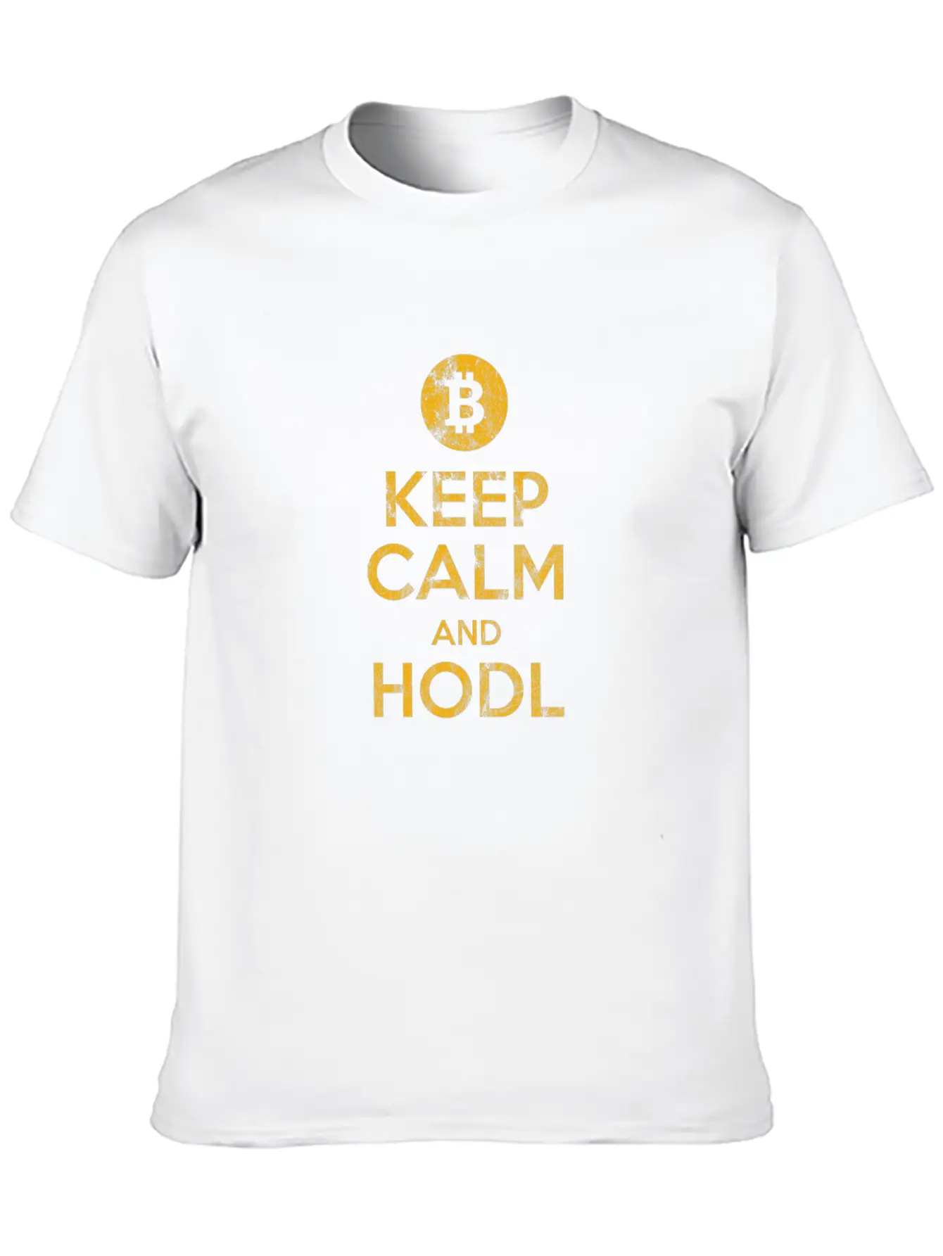 Keep Calm And HODL - Bitcoin, Cryptos, Hodlers Essential Unisex Summer Tee – Soft Cotton Casual Fit