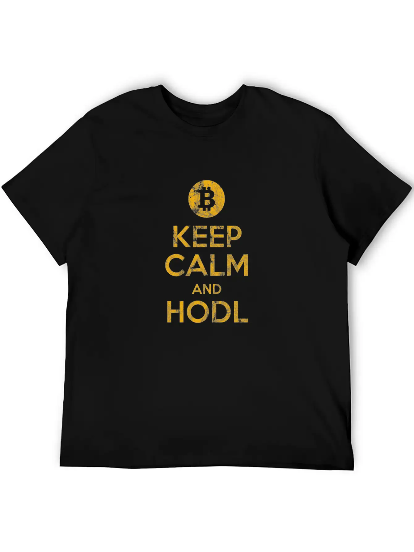 Keep Calm And HODL - Bitcoin, Cryptos, Hodlers Essential Unisex Summer Tee – Soft Cotton Casual Fit