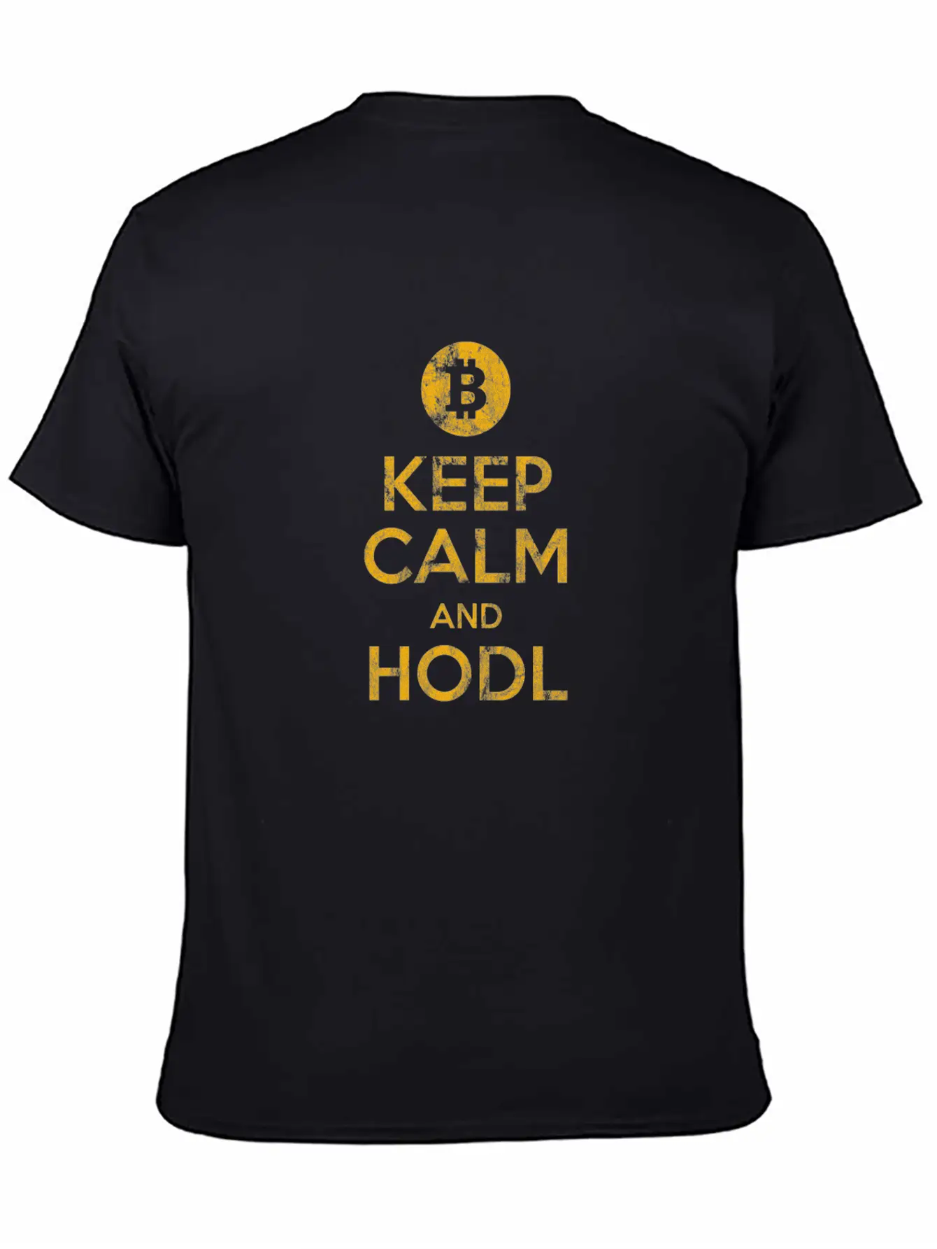 Keep Calm And HODL - Bitcoin, Cryptos, Hodlers Essential Unisex Summer Tee – Soft Cotton Casual Fit