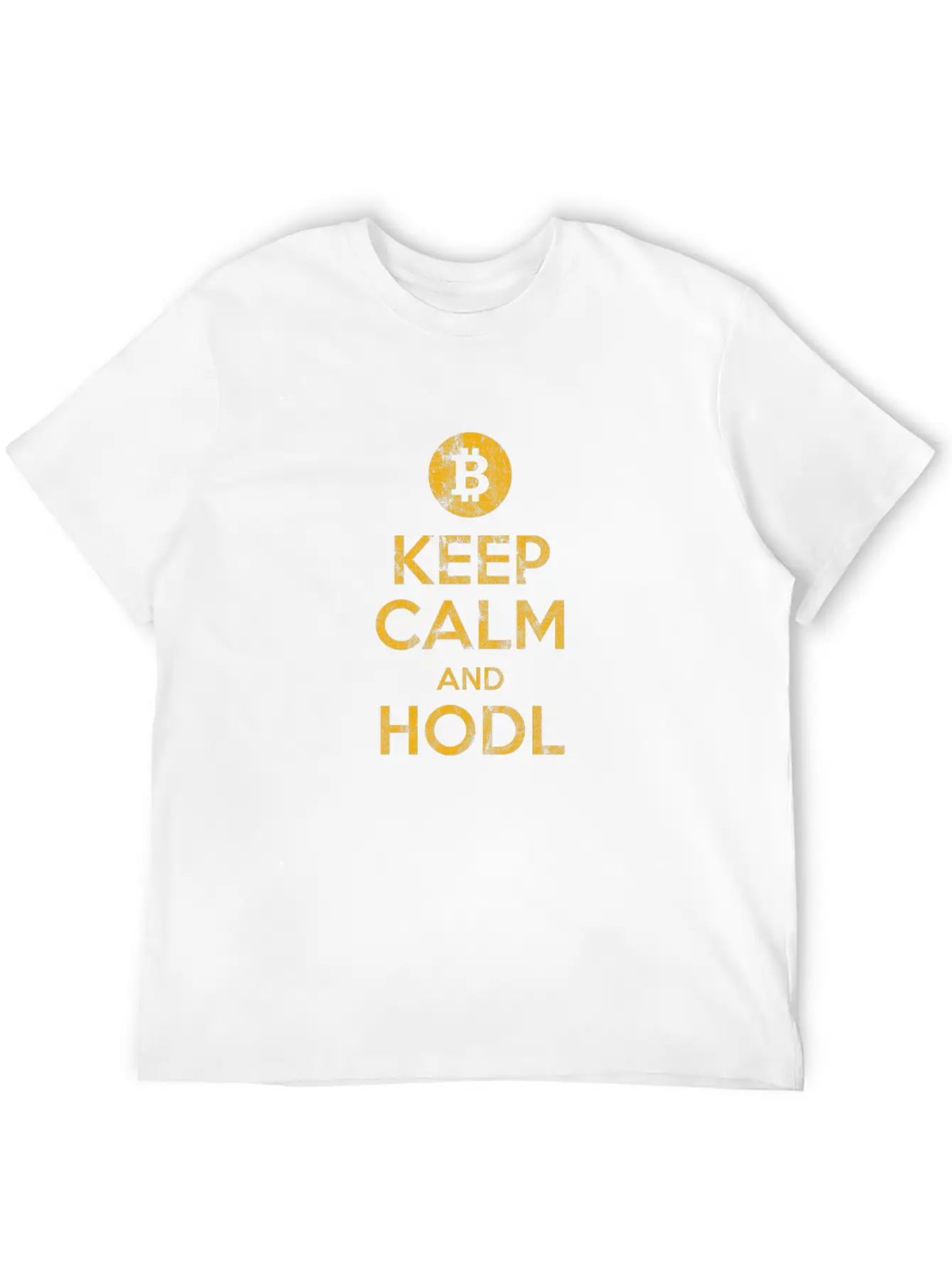 Keep Calm And HODL - Bitcoin, Cryptos, Hodlers Essential Unisex Summer Tee – Soft Cotton Casual Fit