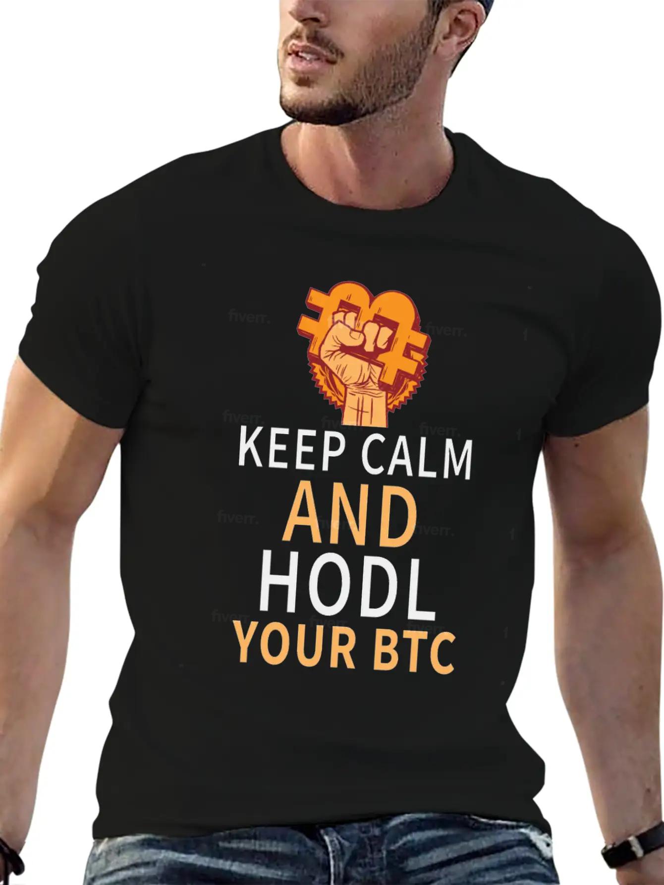 Keep Calm And HODL Your Bitcoin Essential Unisex Summer Tee – Soft Cotton Casual Fit