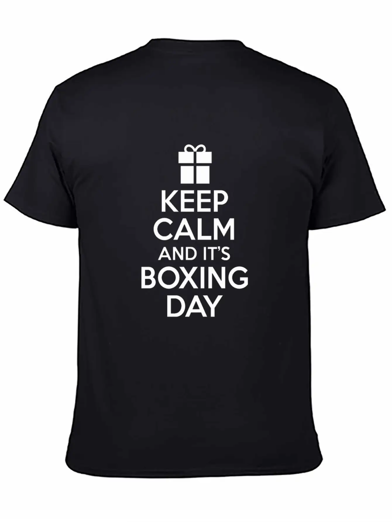 Keep Calm And It's Boxing Day After Christmas Sale Unisex Short Sleeve Soft Cotton T-Shirt – Casual Everyday Wear