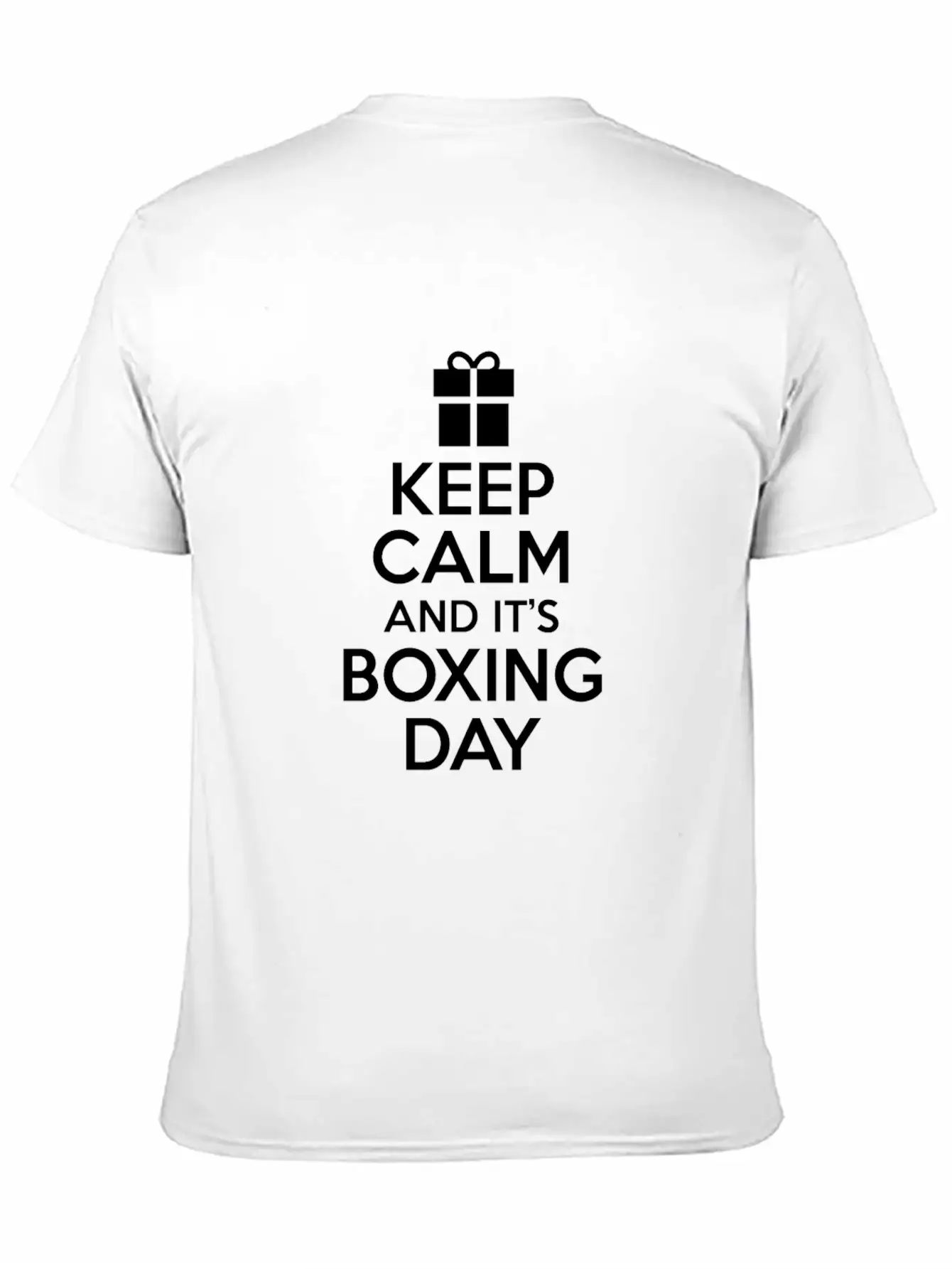 Keep Calm And It's Boxing Day After Christmas Sale Unisex Short Sleeve Soft Cotton T-Shirt – Casual Everyday Wear