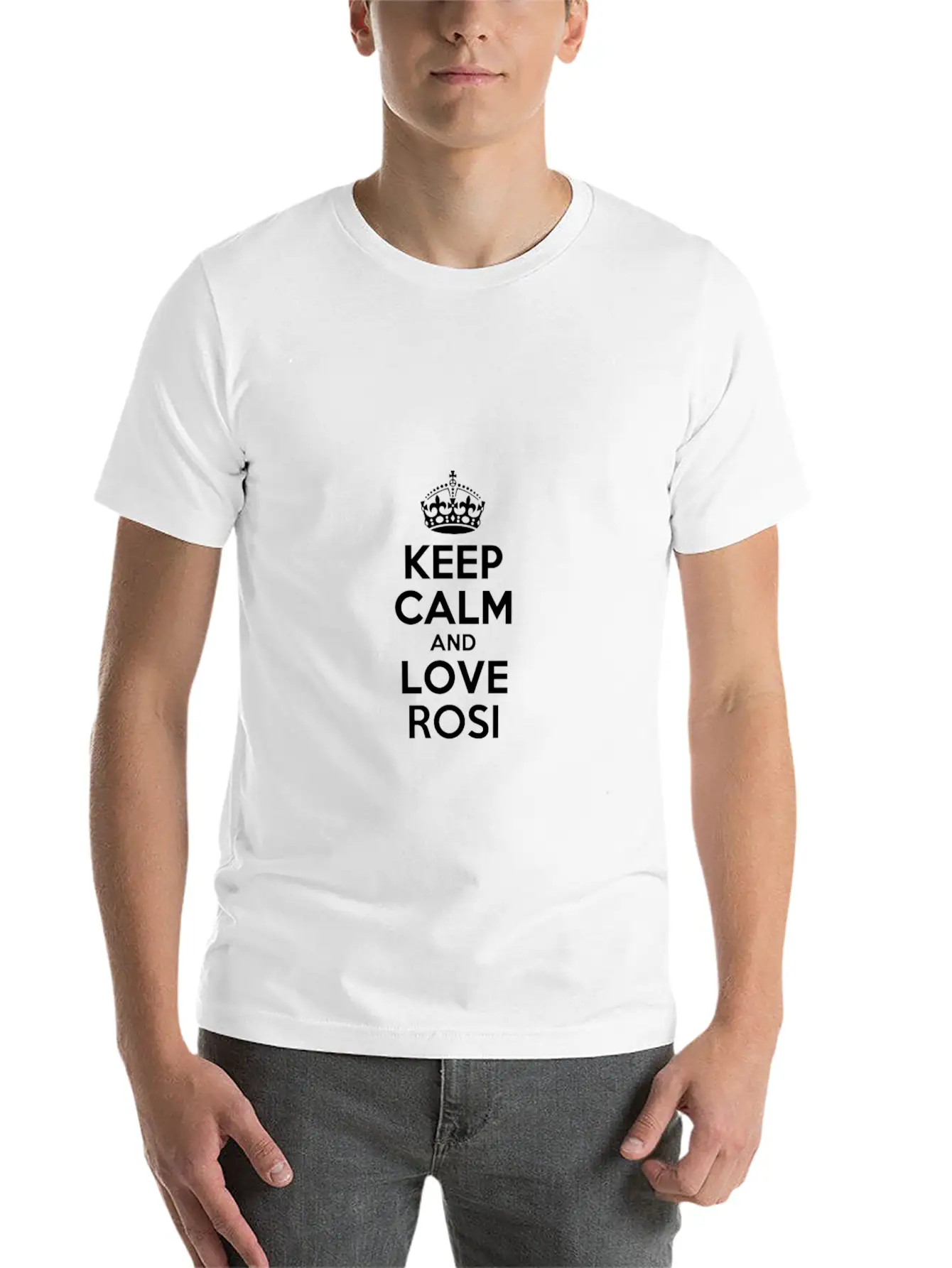 Keep Calm And Love Rositarositarosi Stylish Everyday T-Shirt – Unisex Basic Cotton Tee