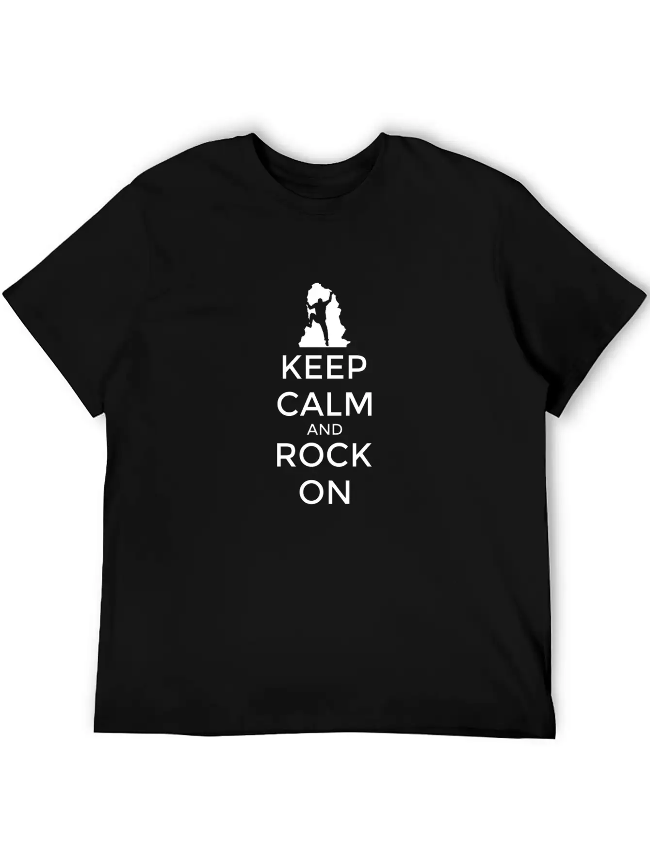 Keep Calm And Rock On Unisex Short Sleeve Soft Cotton T-Shirt – Casual Everyday Wear