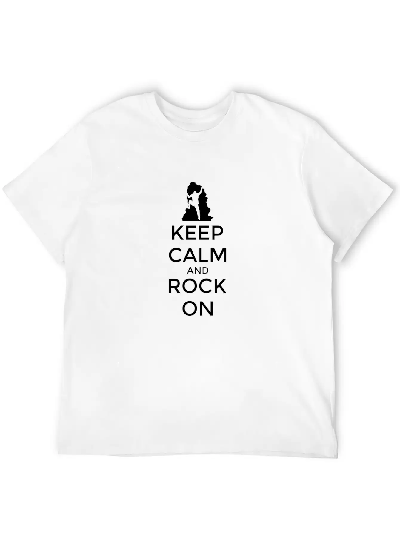 Keep Calm And Rock On Unisex Short Sleeve Soft Cotton T-Shirt – Casual Everyday Wear