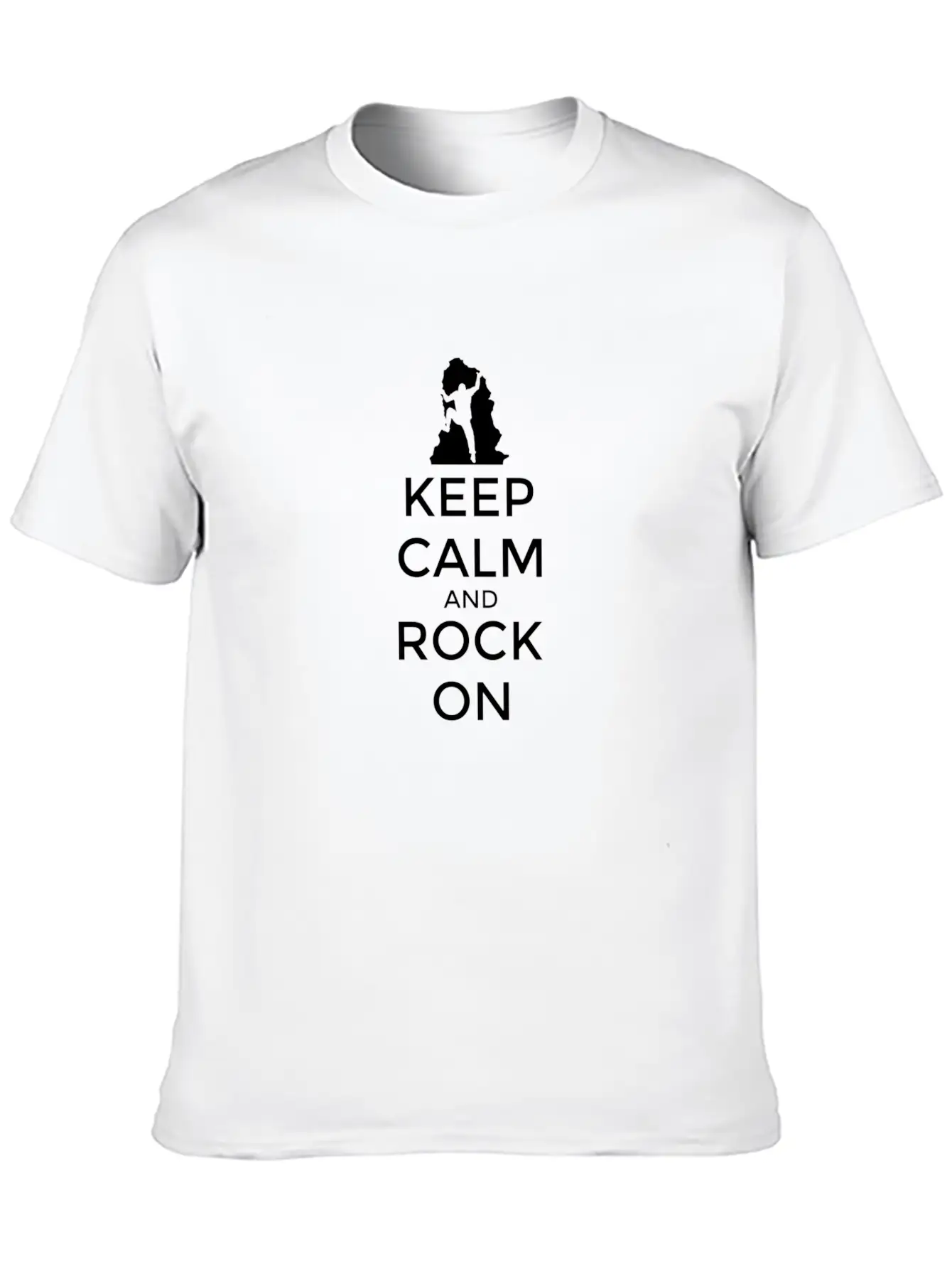 Keep Calm And Rock On Unisex Short Sleeve Soft Cotton T-Shirt – Casual Everyday Wear