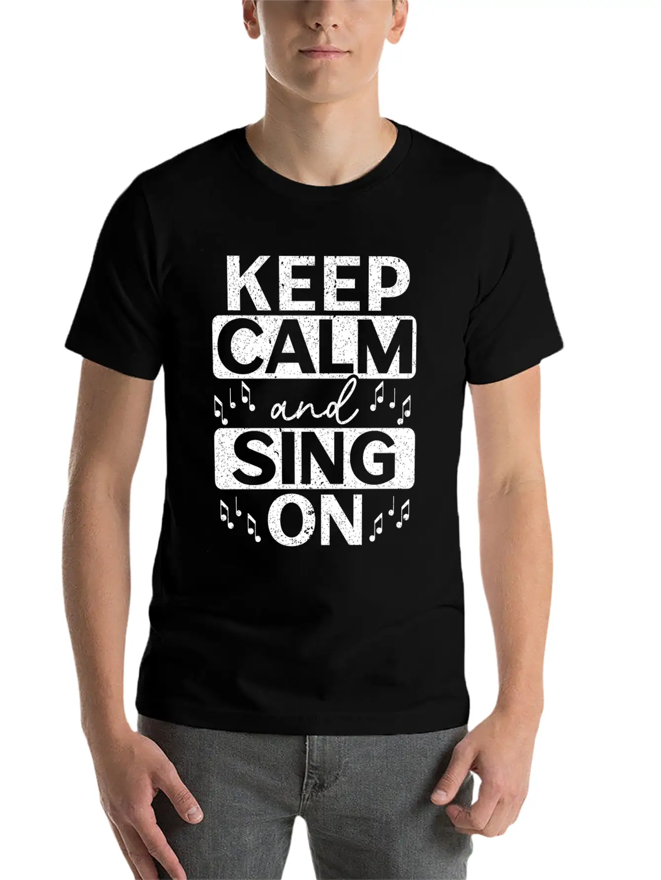 Keep Calm And Sing On Singer Music Karaoke Comfortable Minimalist Graphic Tee – Summer Style Essential