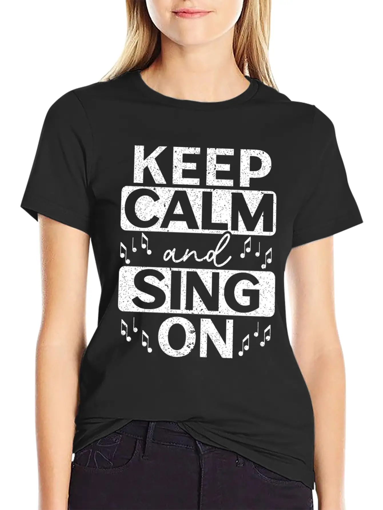 Keep Calm And Sing On Singer Music Karaoke Comfortable Minimalist Graphic Tee – Summer Style Essential