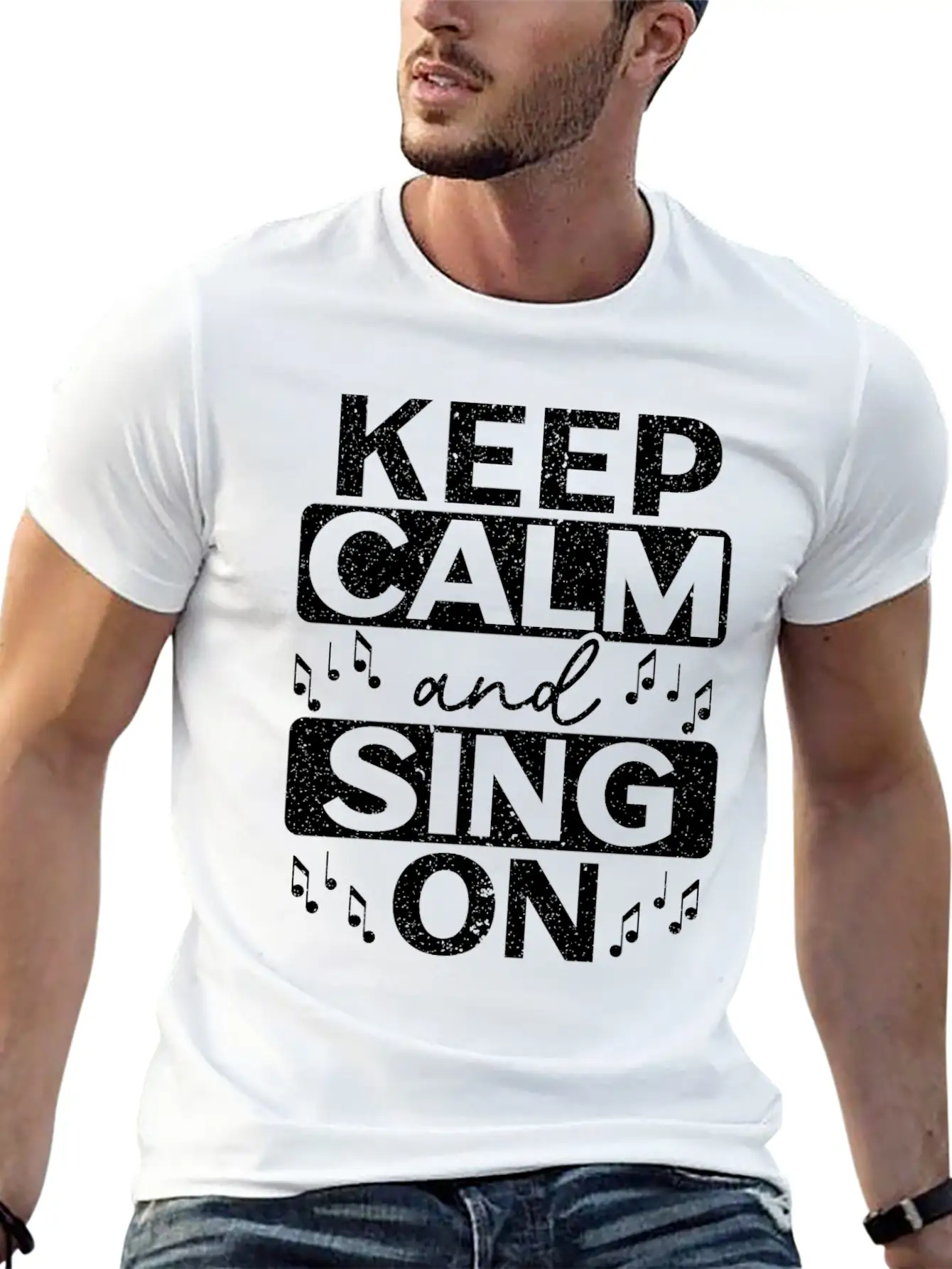 Keep Calm And Sing On Singer Music Karaoke Comfortable Minimalist Graphic Tee – Summer Style Essential