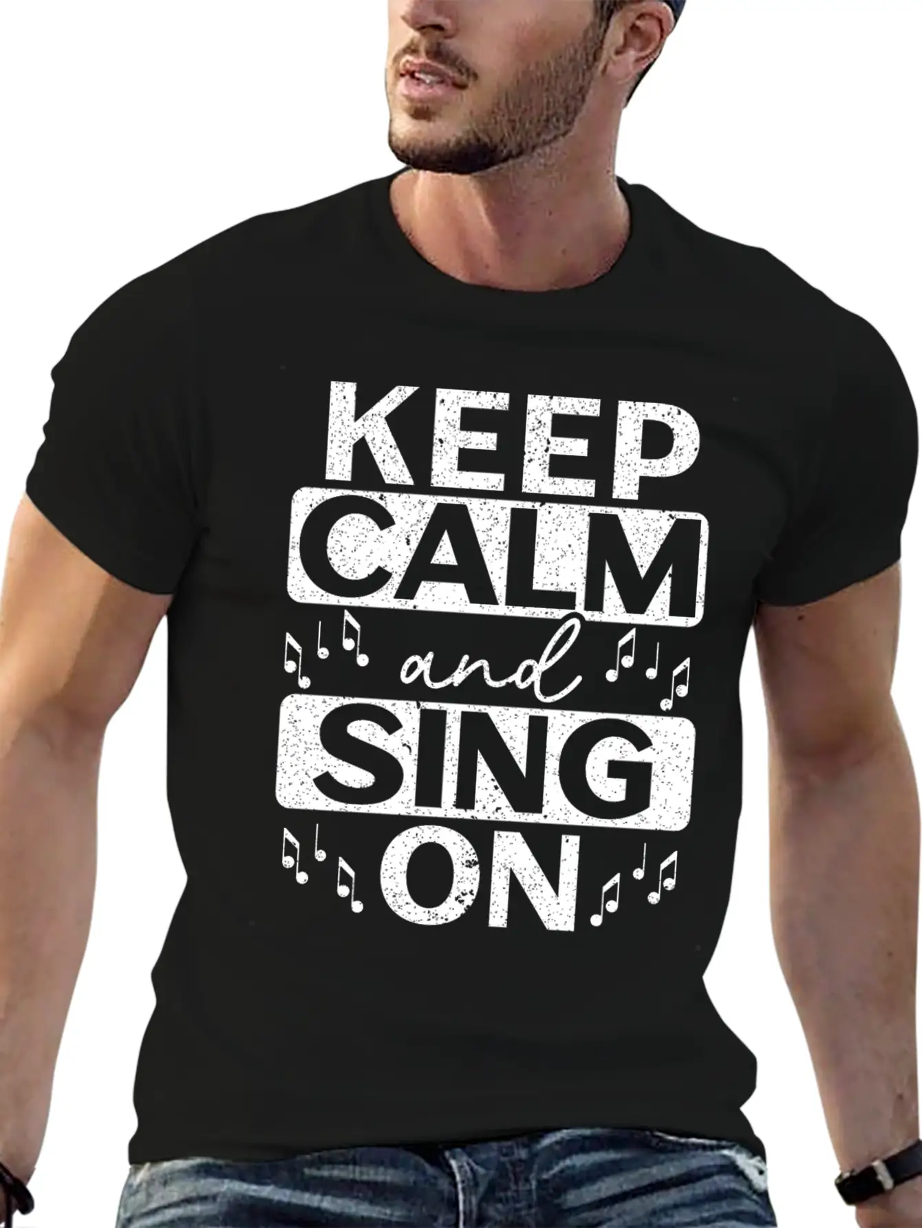 Keep Calm And Sing On Singer Music Karaoke Comfortable Minimalist Graphic Tee – Summer Style Essential