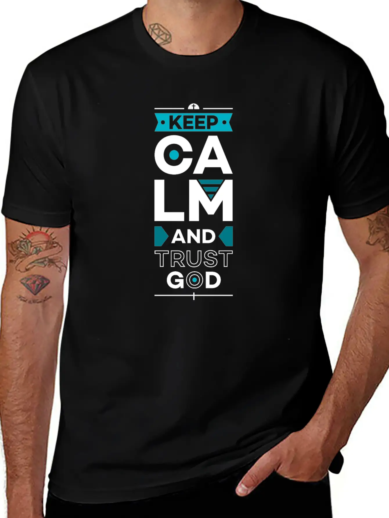 Keep Calm And Trust God Basic Graphic T-Shirt – Daily Comfort In Soft Cotton